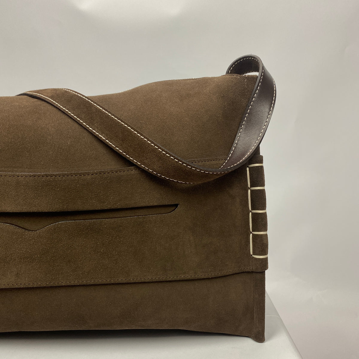 JW Anderson New £1750 Brown Suede Large Loafer Messenger Bag