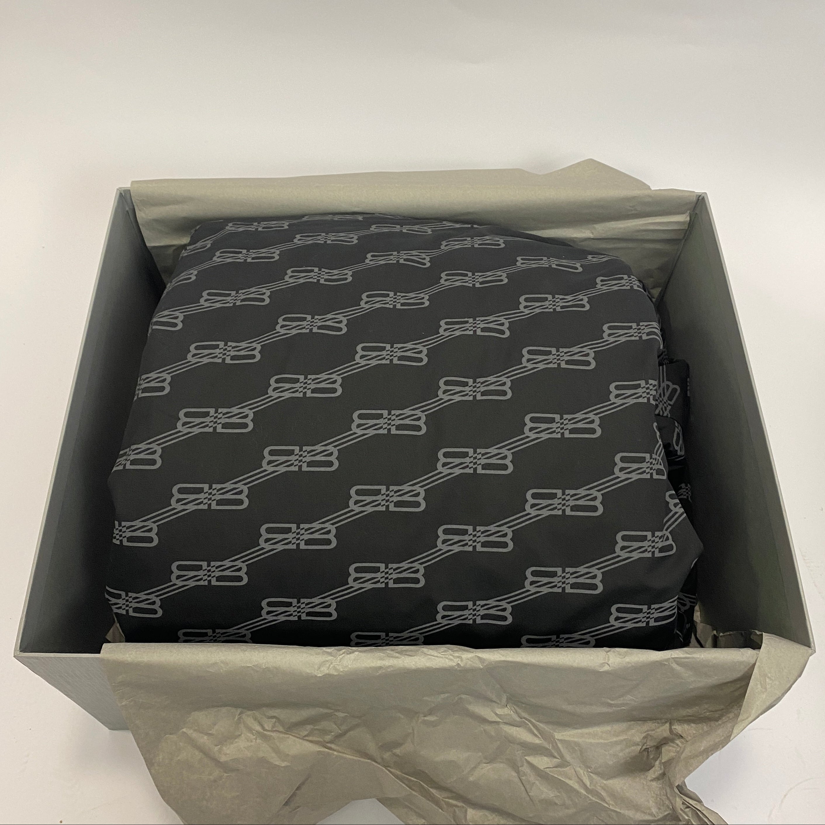 Balenciaga Black Logo Cotton Quilted Blanket