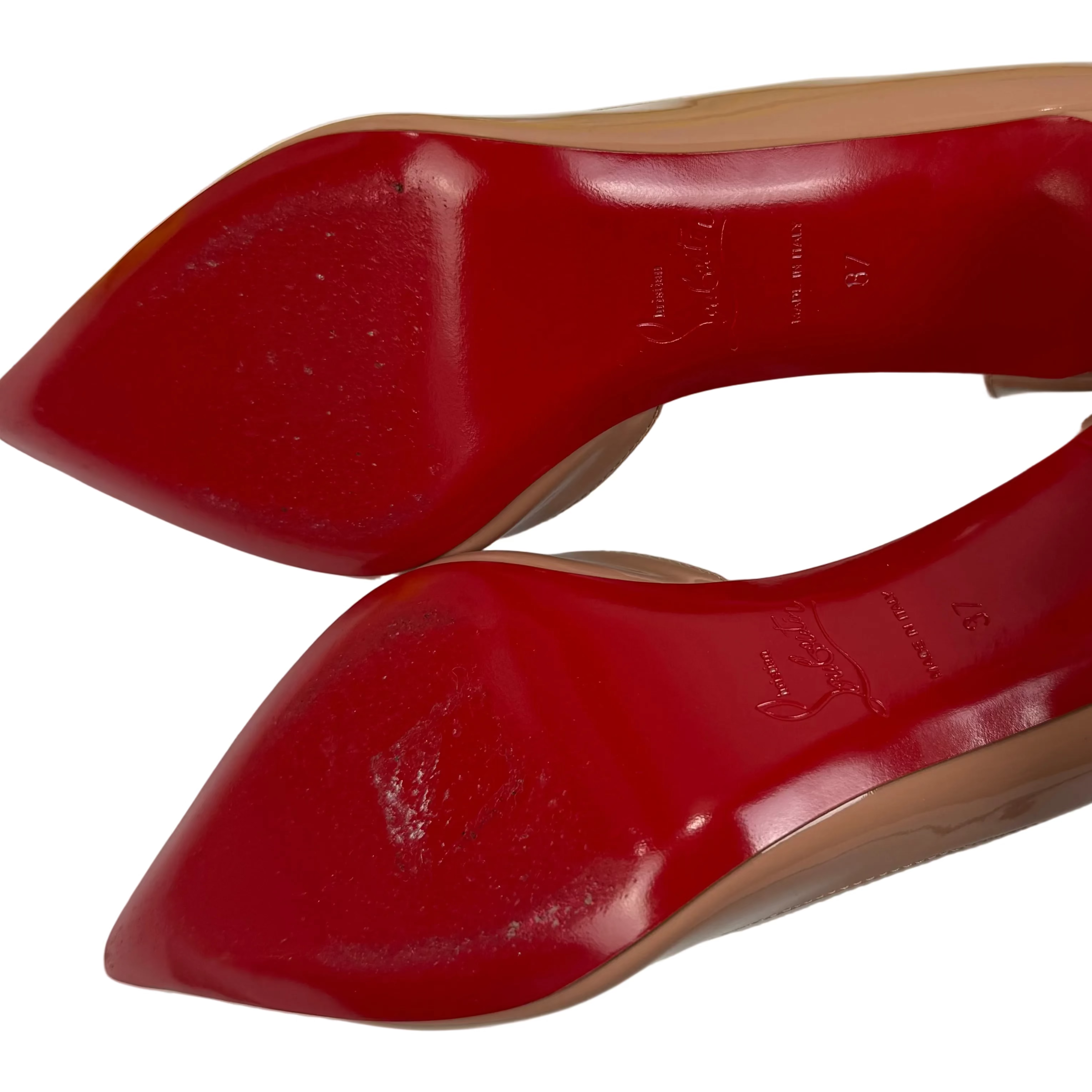 Christian Louboutin £720 Nude Iriza 85 Heels 37