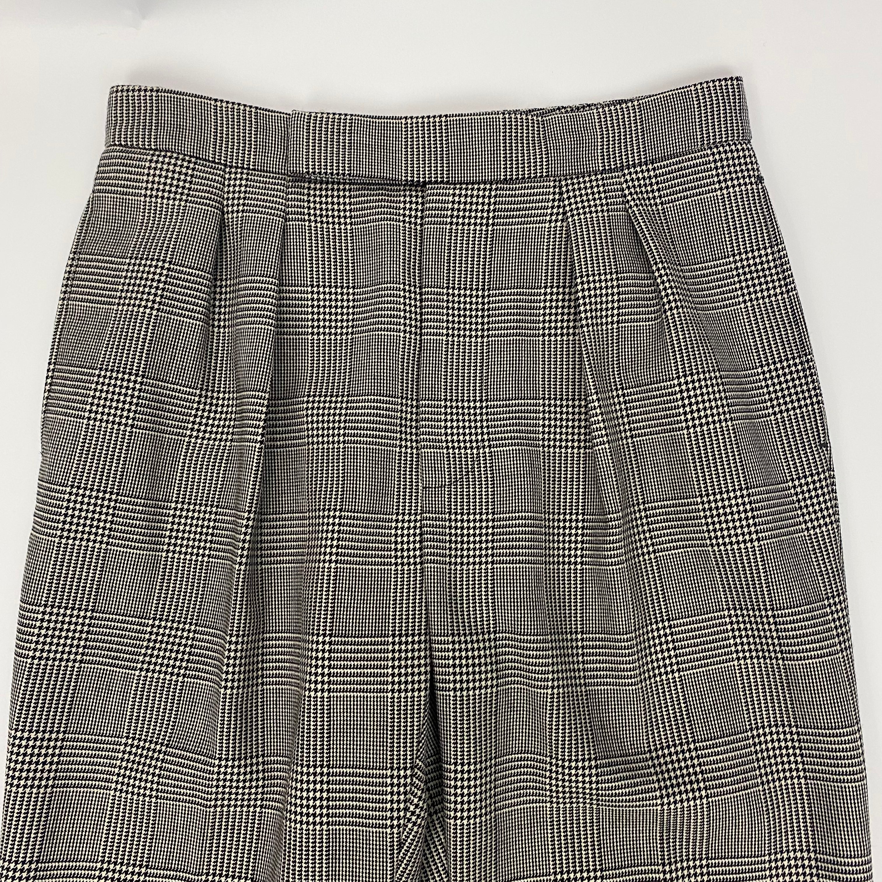 Ralph Lauren Purple Label Monochrome POW Check Pants XXS
