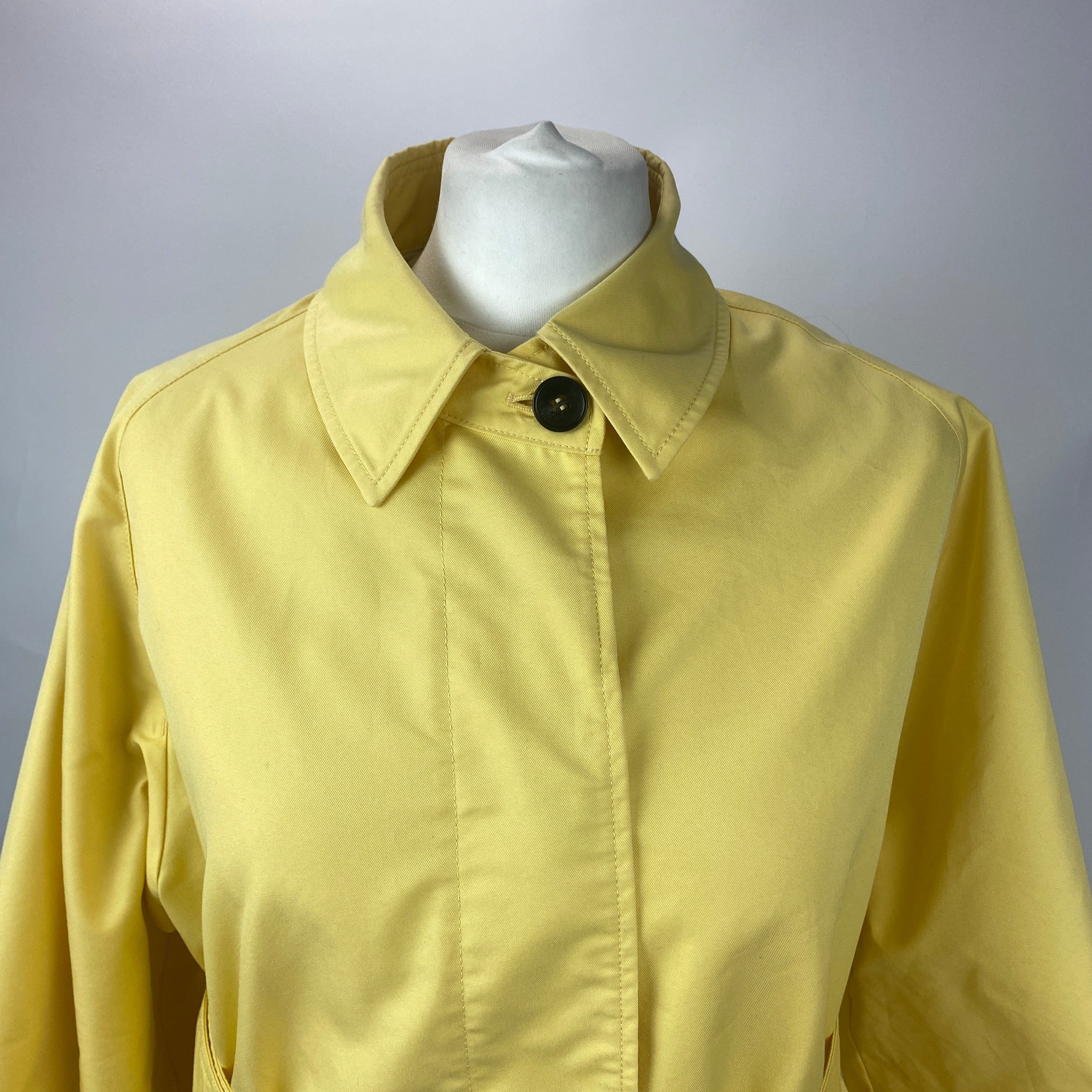 Weekend Max Mara £400 Yellow Short Oversized Trench Coat XXS-M