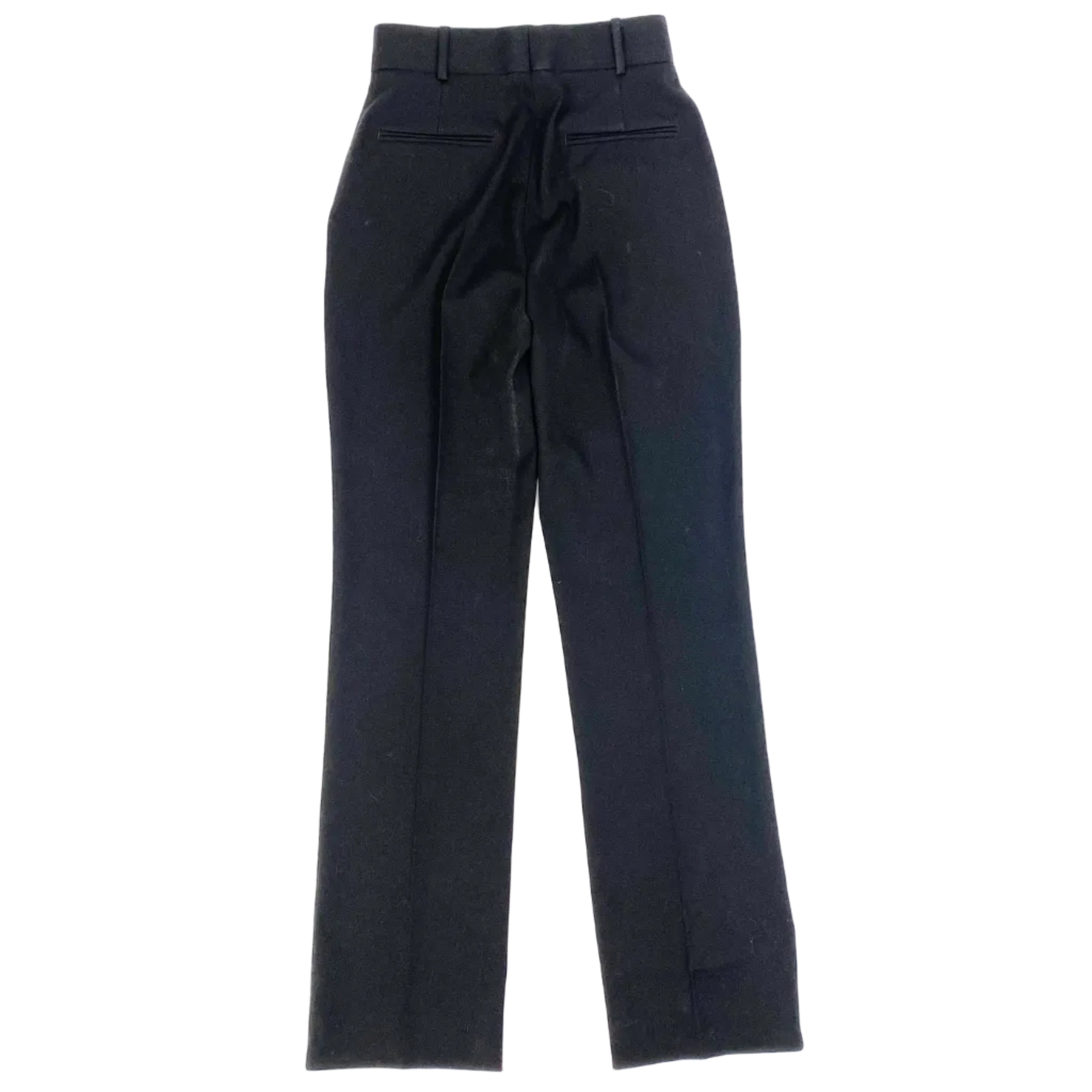 Another Tomorrow £575 Black Stretch Wool Straight Leg Pants XS