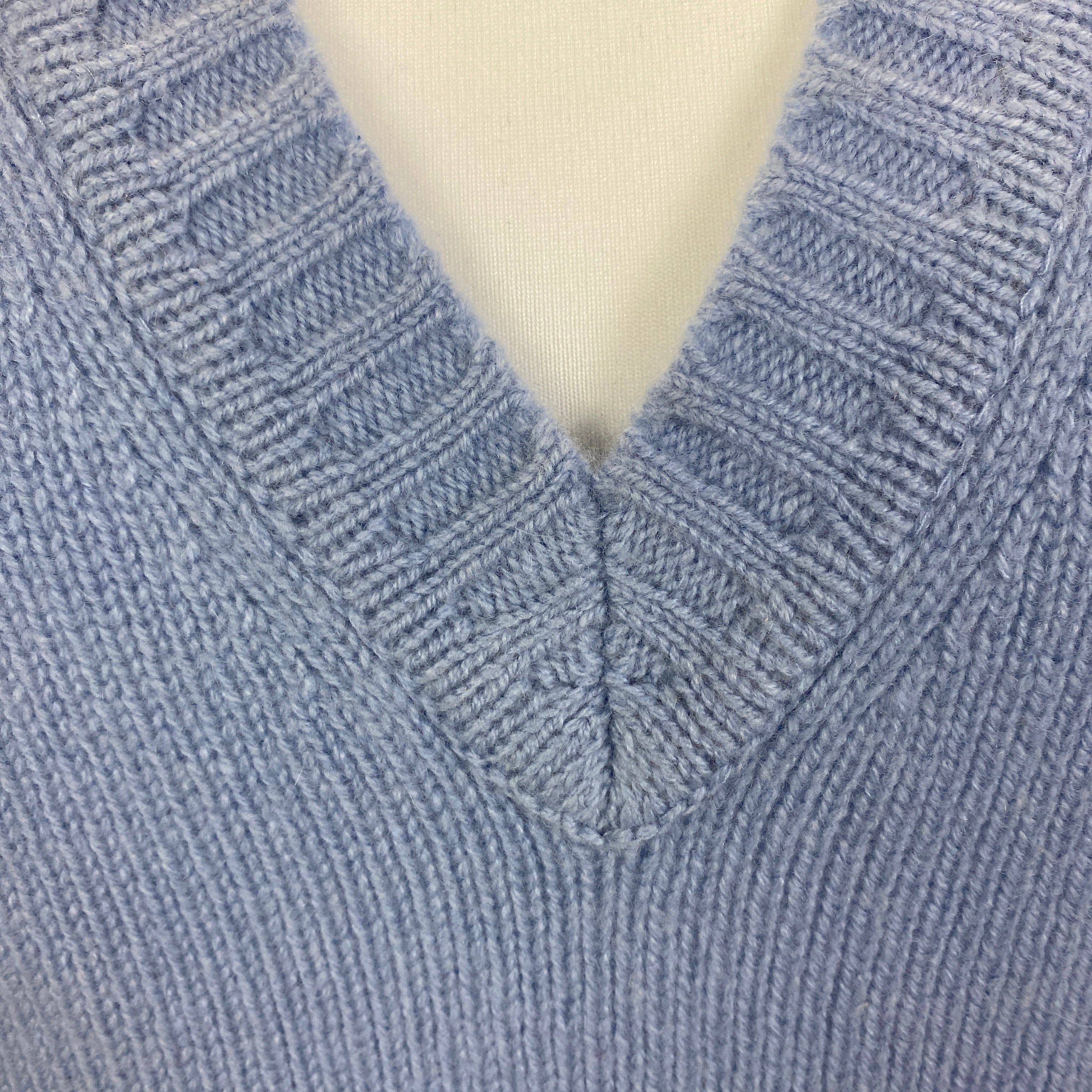 Joseph £425 Powder Blue Cashmere Oversized Sleeveless Sweater XS/S/M