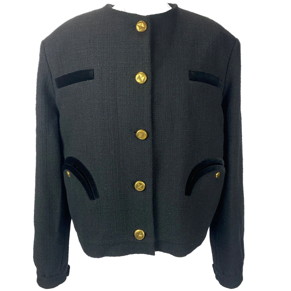 Blaze Milano £1005 Black Tweed Gliss Bolero Jacket XXS
