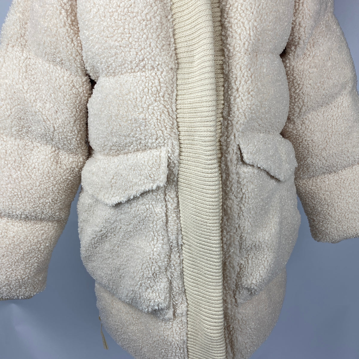Varley New Cream Wynn Sherpa Puffer Coat XS