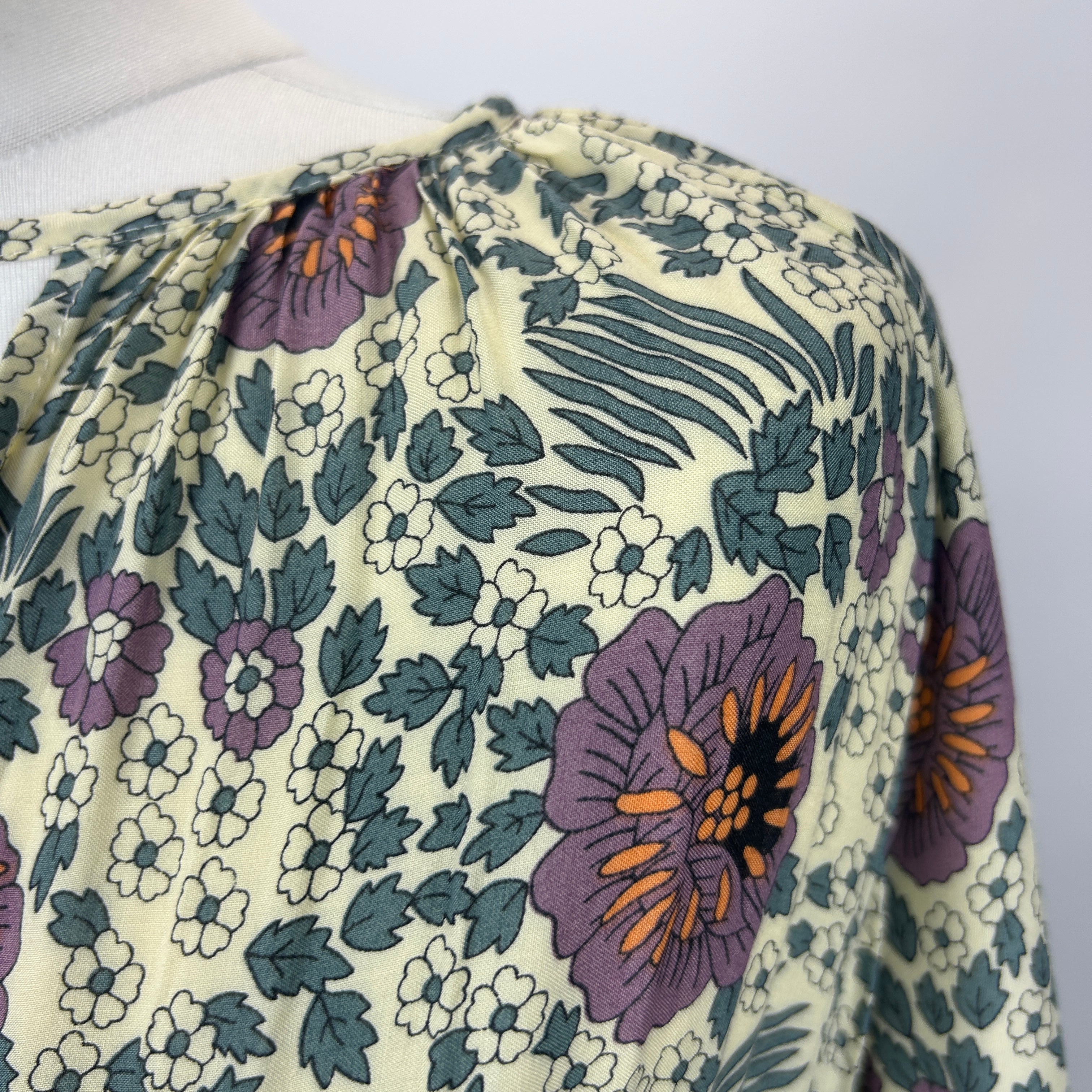 Natalie Martin New Vanilla & Mauve Floral Maxi Dress S