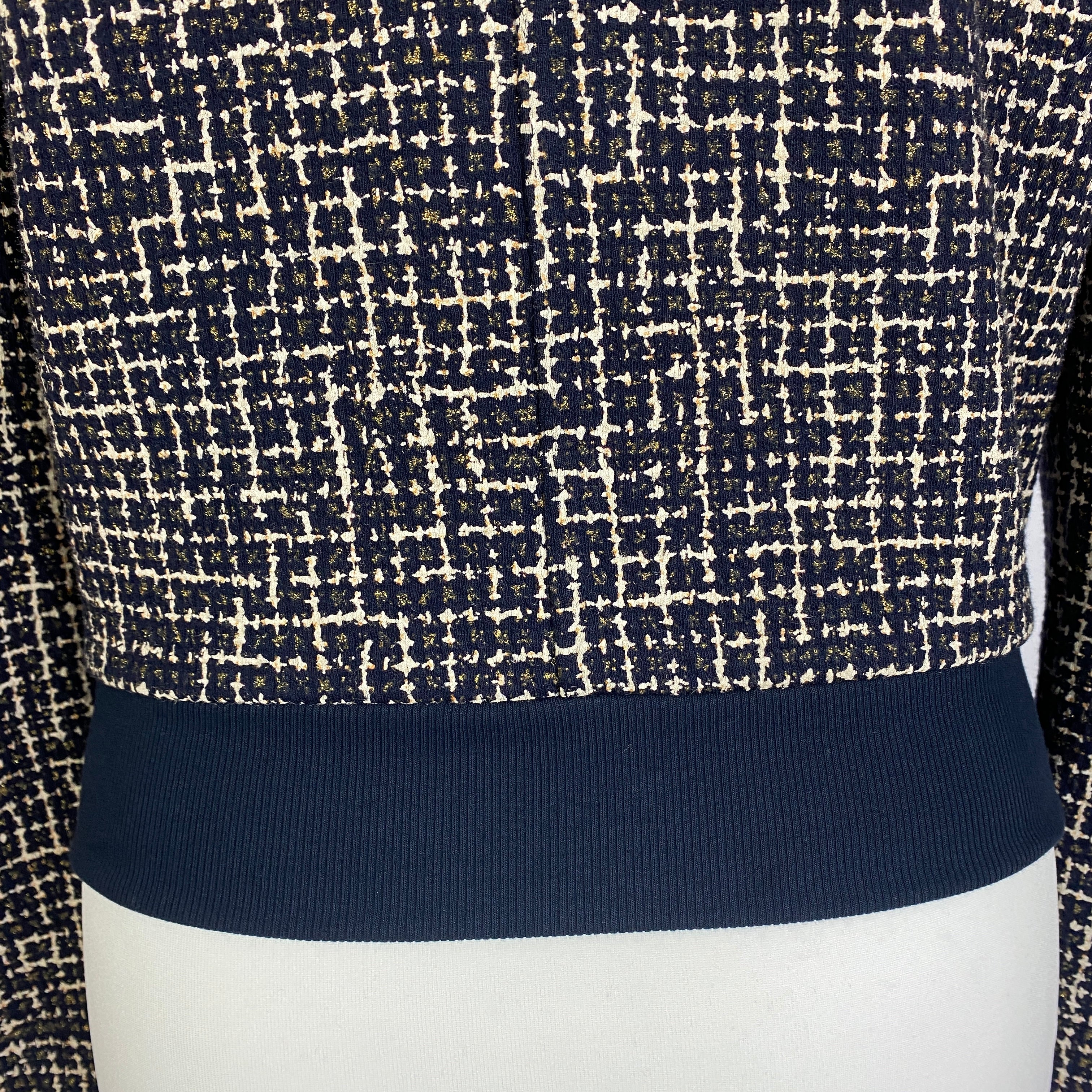 Me&Em £150 Black & Ivory Boucle Tweed Check Jacket S