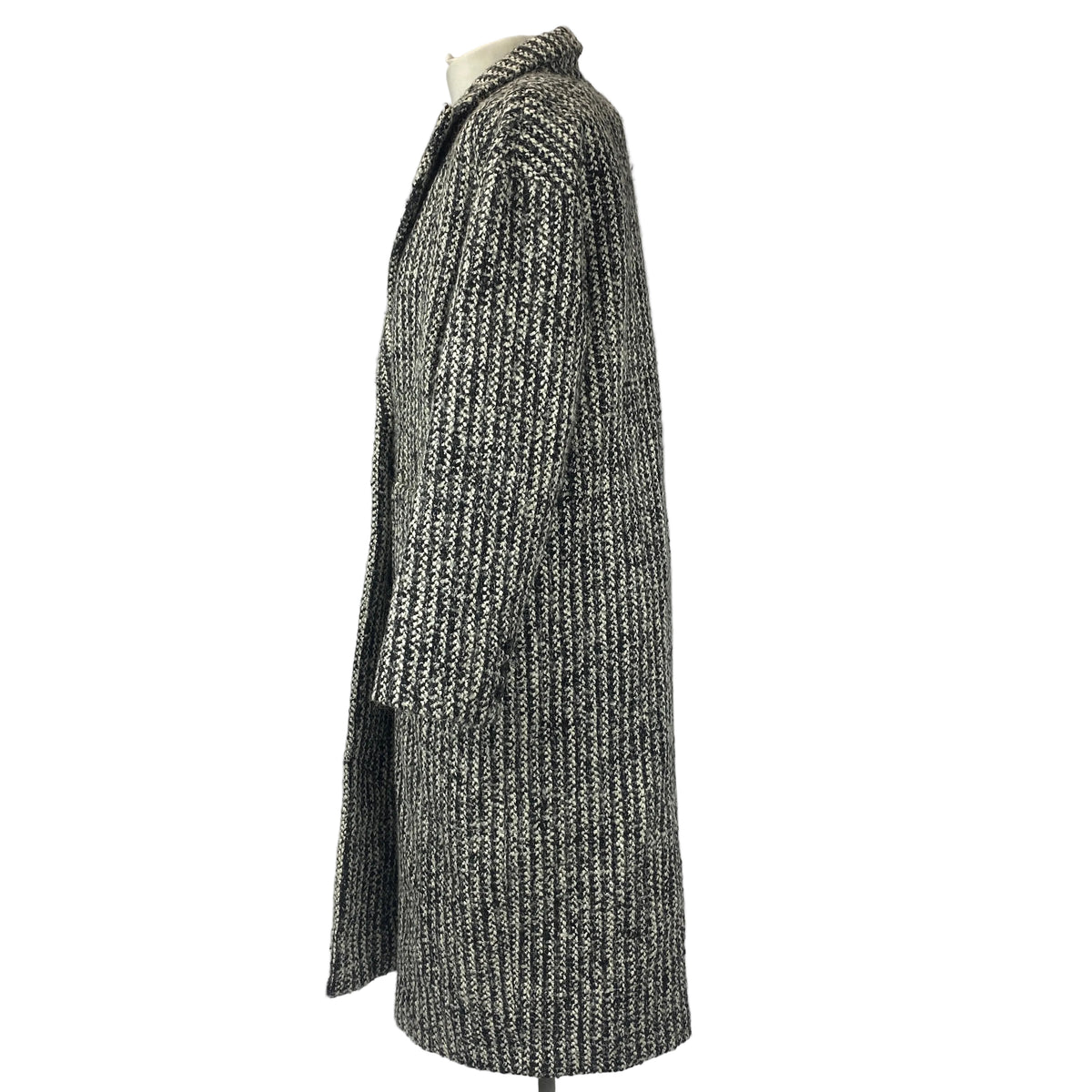Ba&Sh £400 Monochrome Tweed Boucle Coat XS