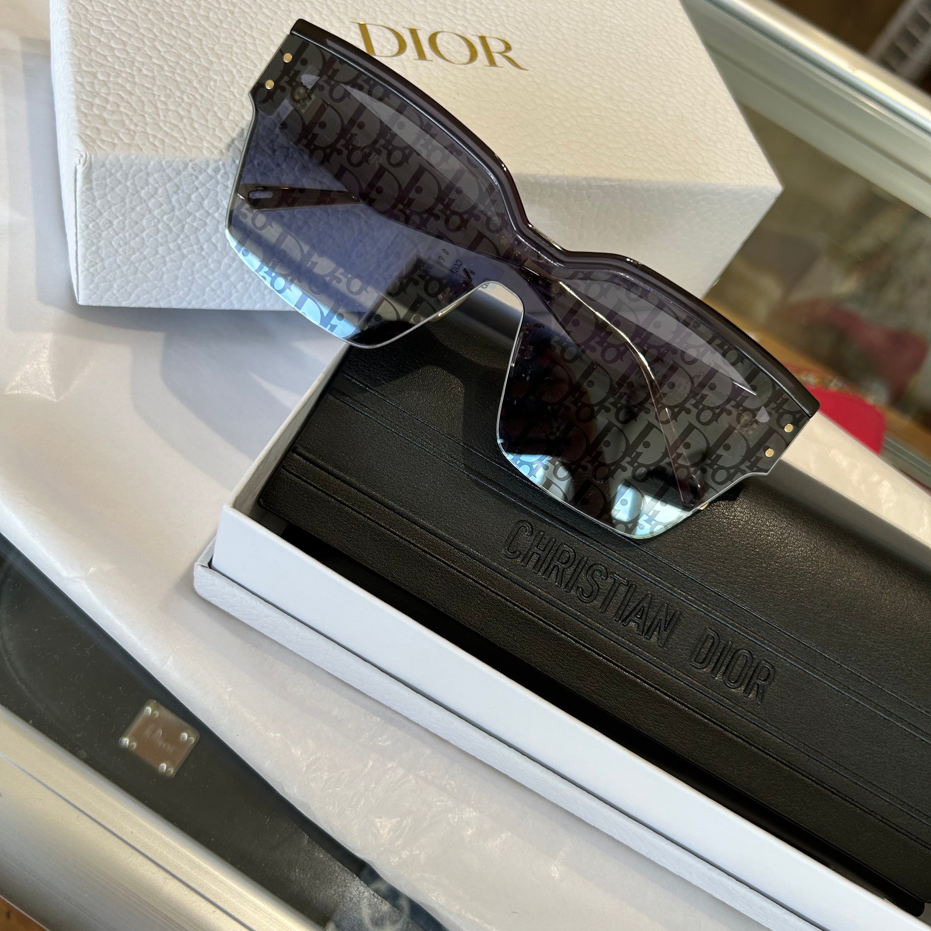 Dior Brand New £520 Black Oblique Mask Sunglasses CD40090U