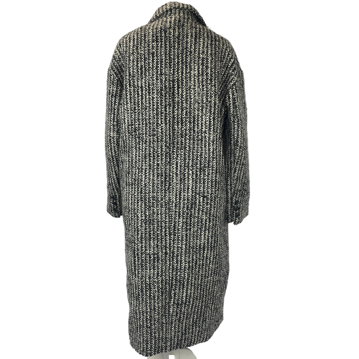 Ba&Sh £400 Monochrome Tweed Boucle Coat XS