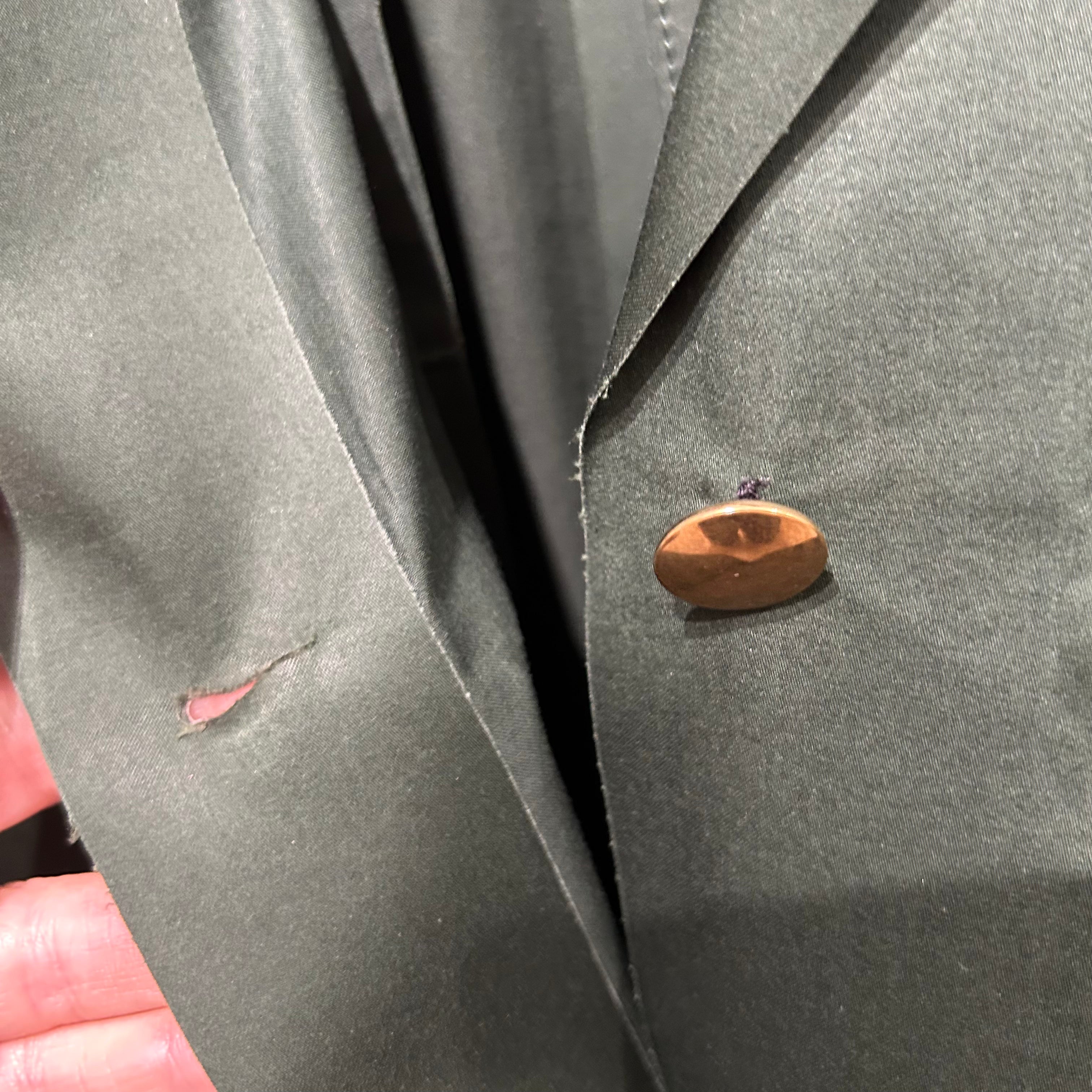 Celine New Emerald Green Cotton Belted Shirt Dress M