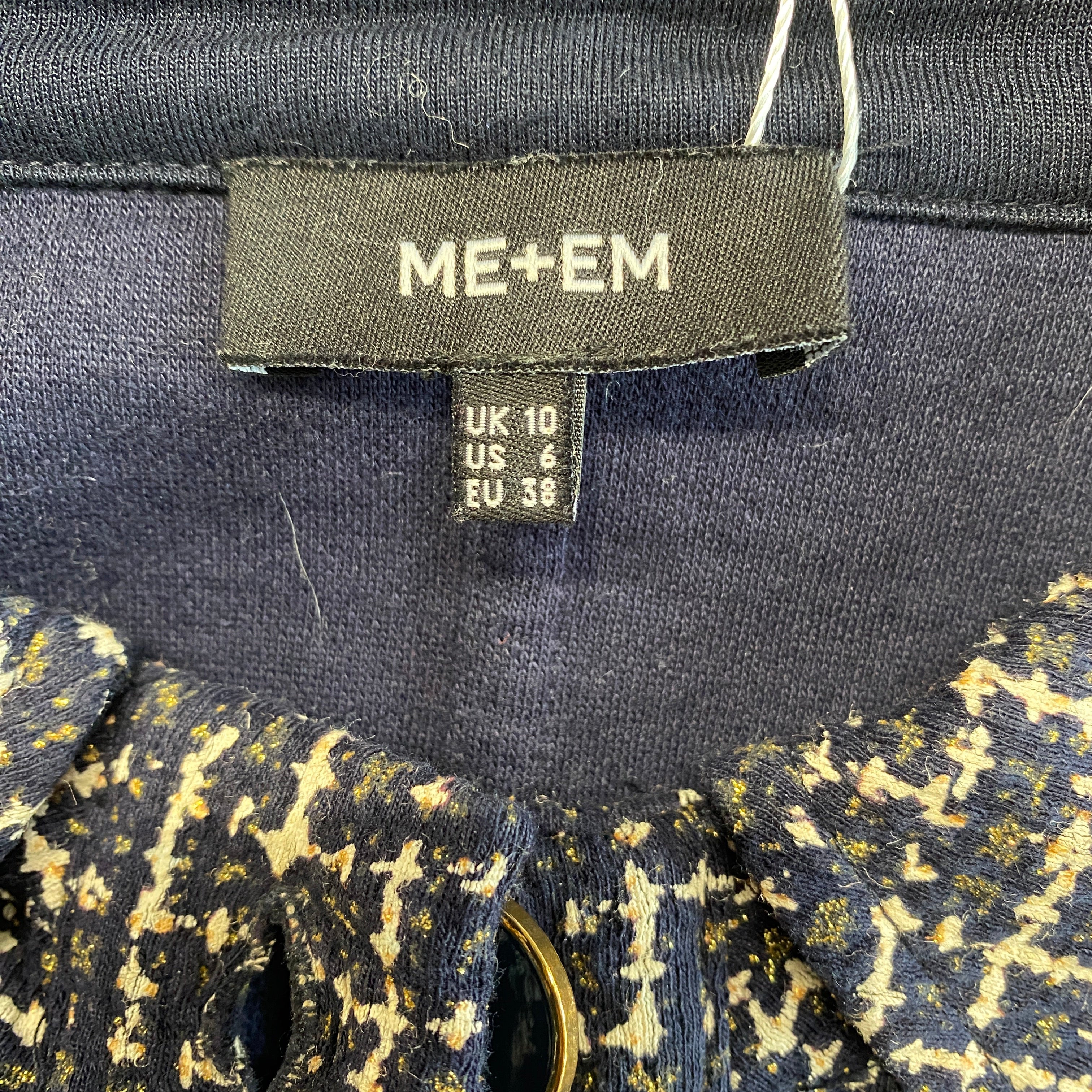 Me&Em £150 Black & Ivory Boucle Tweed Check Jacket S