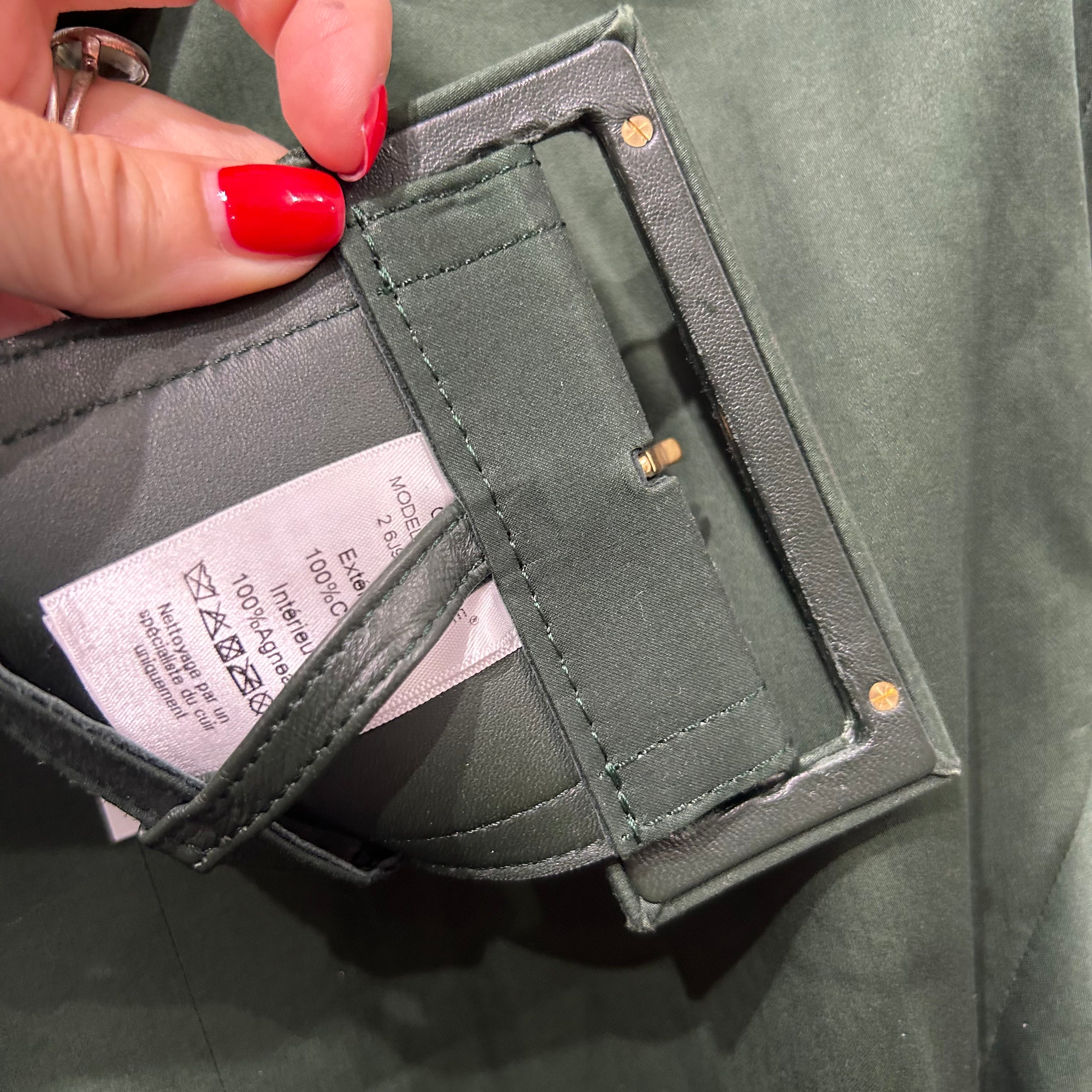 Celine New Emerald Green Cotton Belted Shirt Dress M