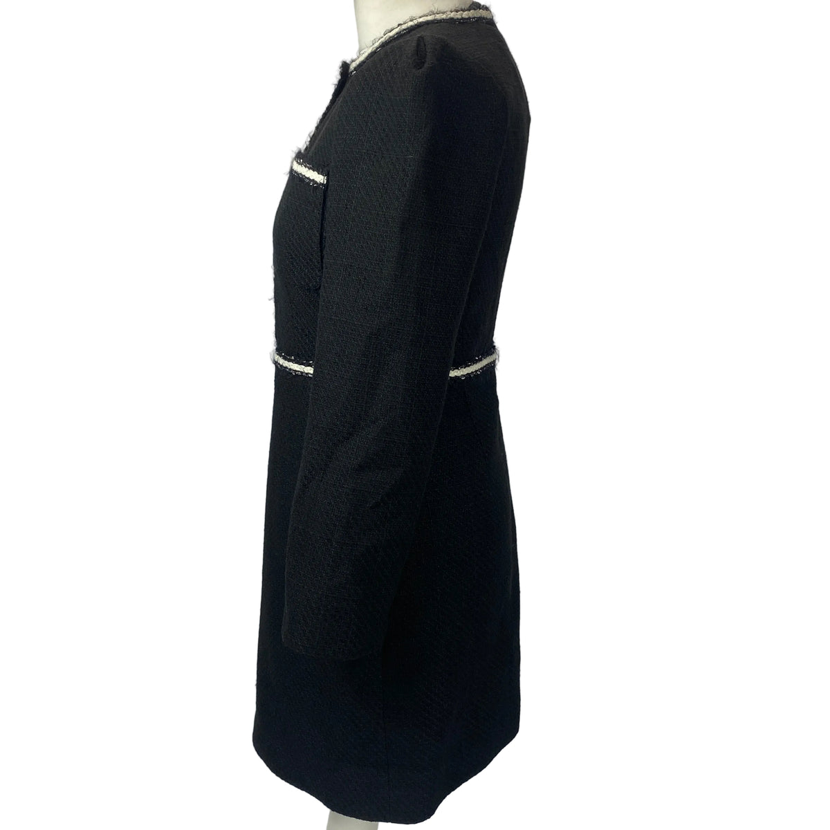 Me&Em New £295 Black Fit & Flare Tweed Dress XS