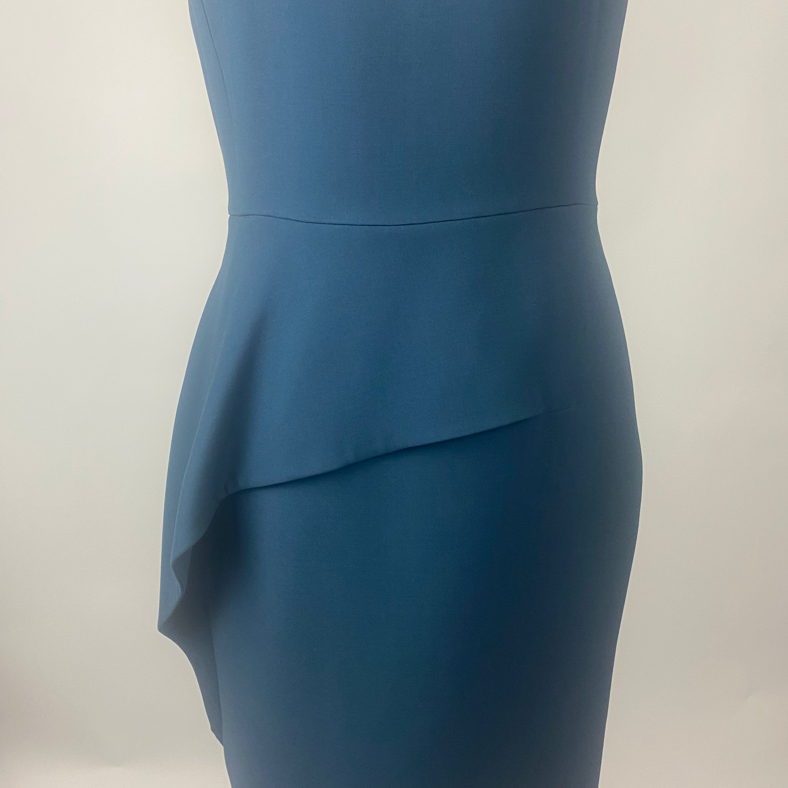Christian Dior Teal Silk & Wool Midi Dress L