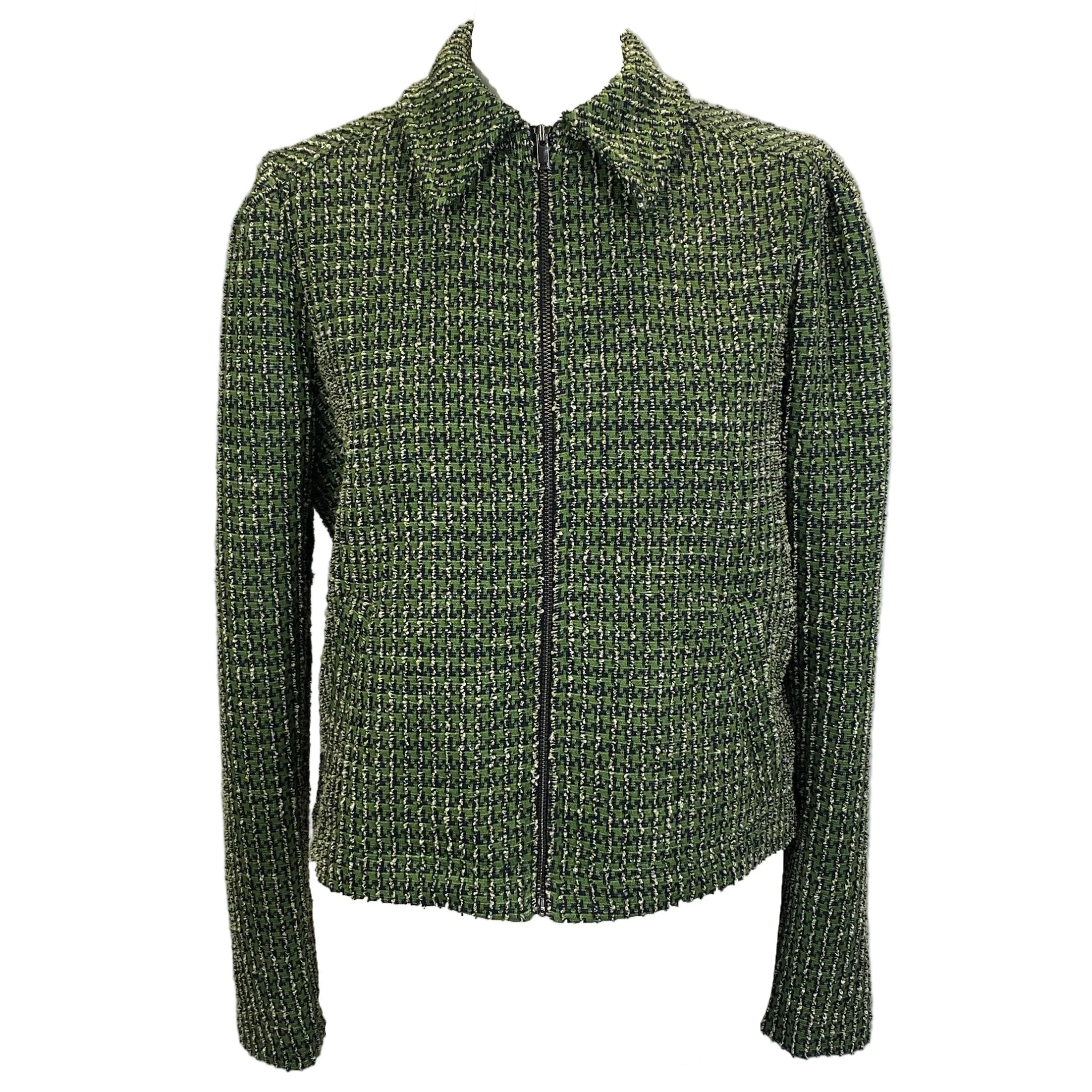 Me&Em £150 Boucle Tweed Boxy Fit Zip Jacket M