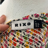 Rixo Brand New £285 Ivory Floral  Shirred Brooke Maxi Dress M