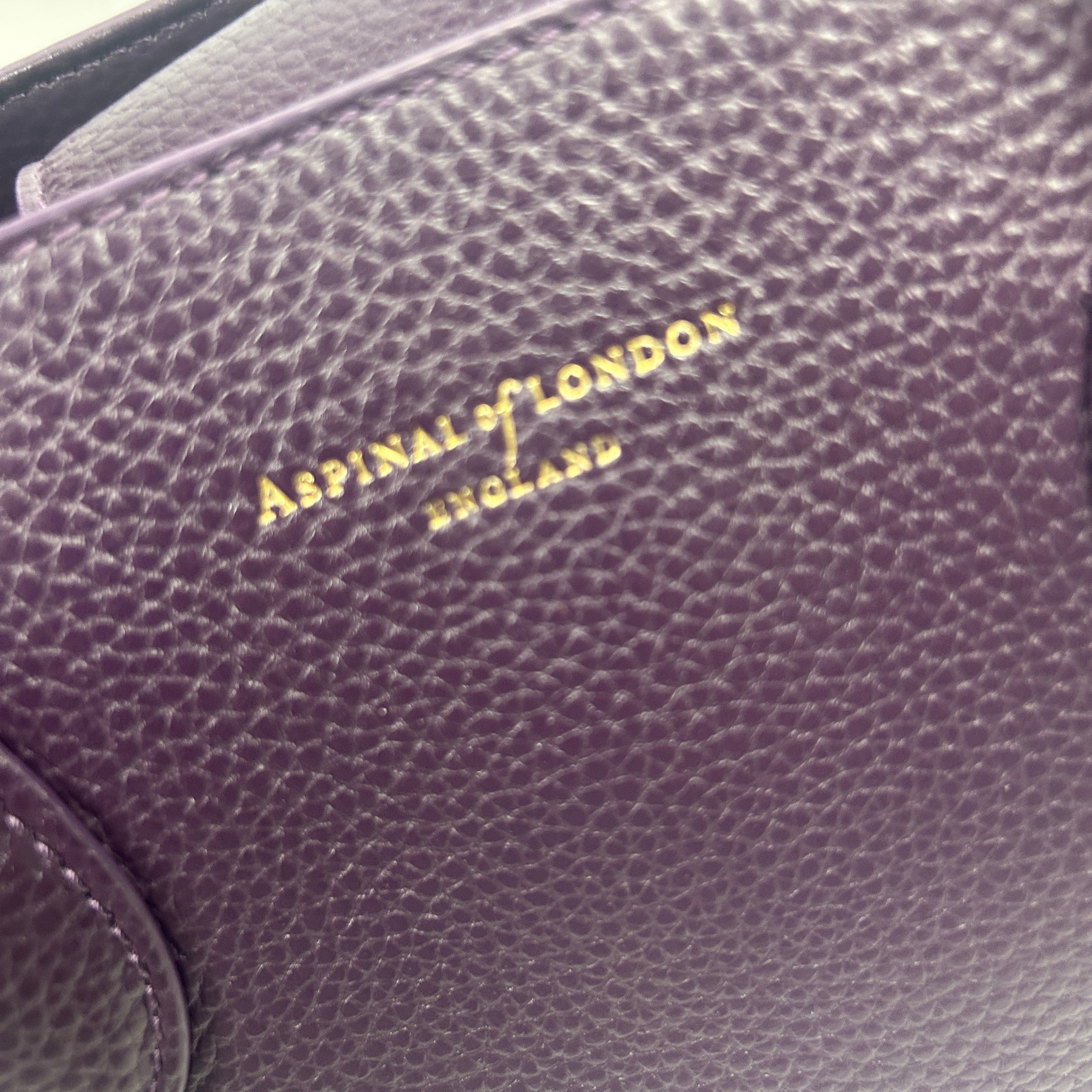 Aspinal of London New Purple Midi London Tote Bag