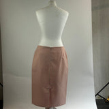 Christian Dior Pink Puppytooth Check Straight Skirt XL