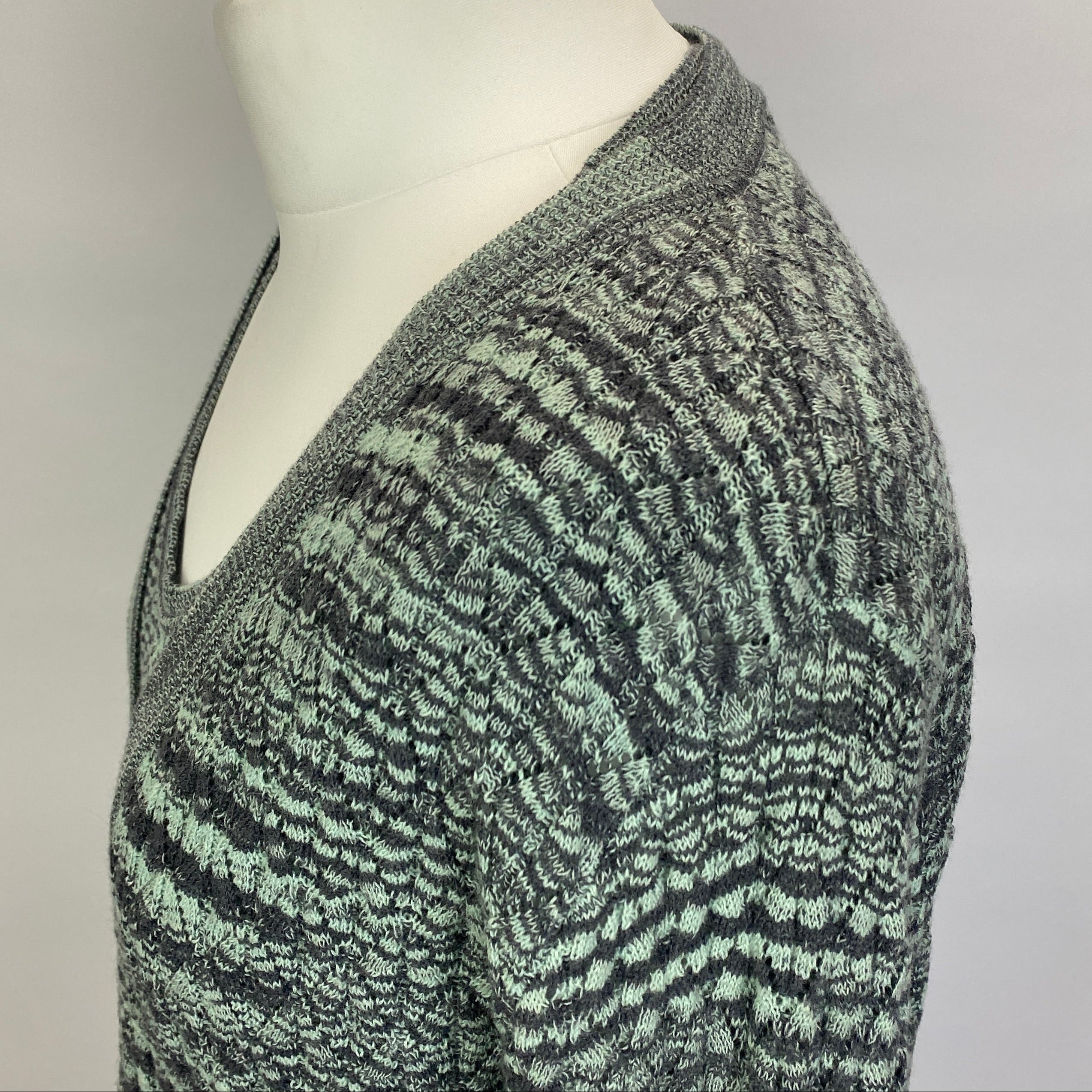 Missoni New £700 Mint Green & Grey Wool Twinset L