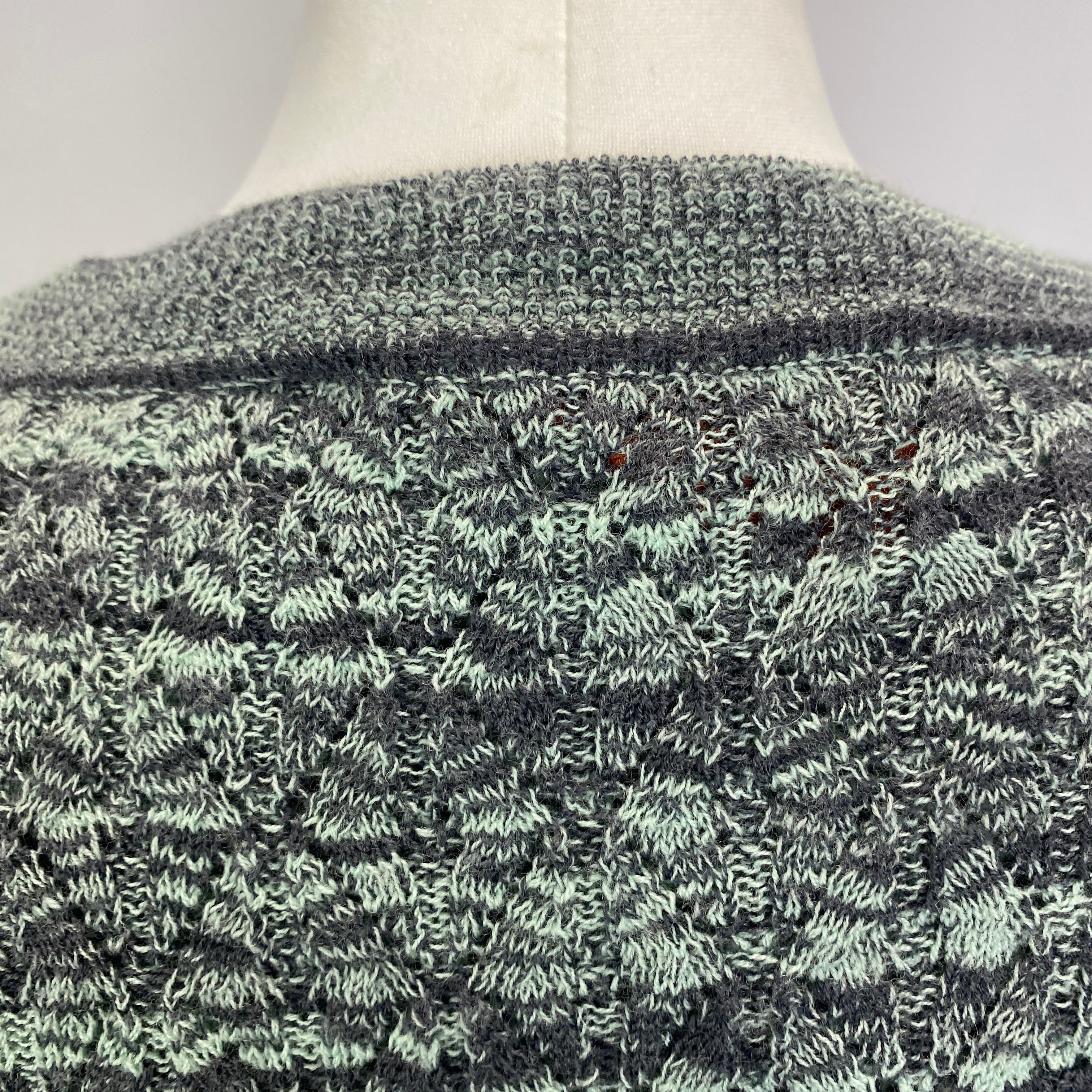 Missoni New £700 Mint Green & Grey Wool Twinset L