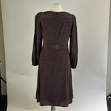 Anna Thomas Rose & Teal Print Silk Midi Dress XS