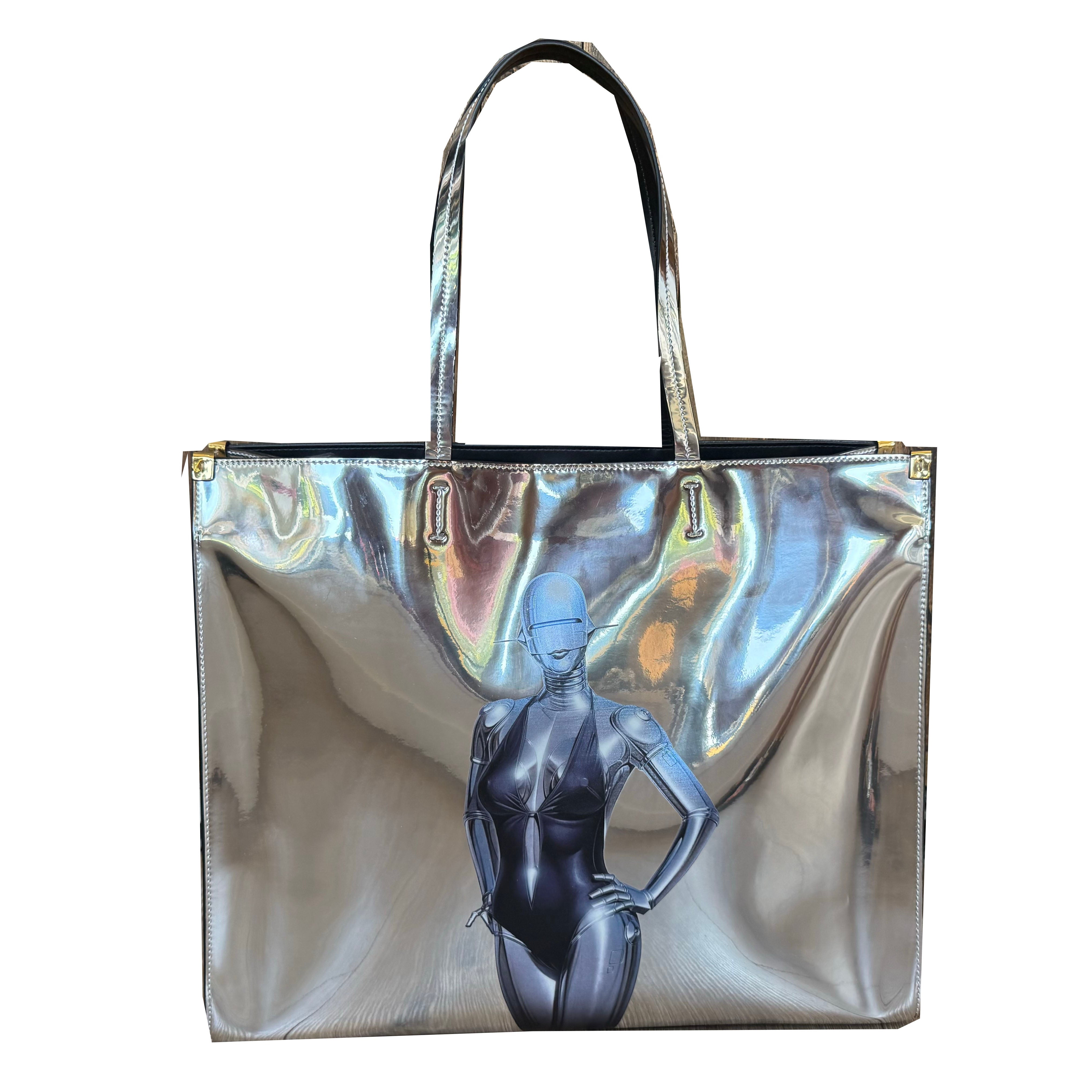 Stella McCartney X Sorayama New £900 Sexy Robot Silver Tote Bag