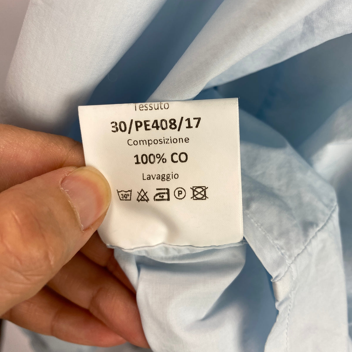 Vincenzo Di Ruggiero £239 Pale Blue Camilla Ruffle Shirt M