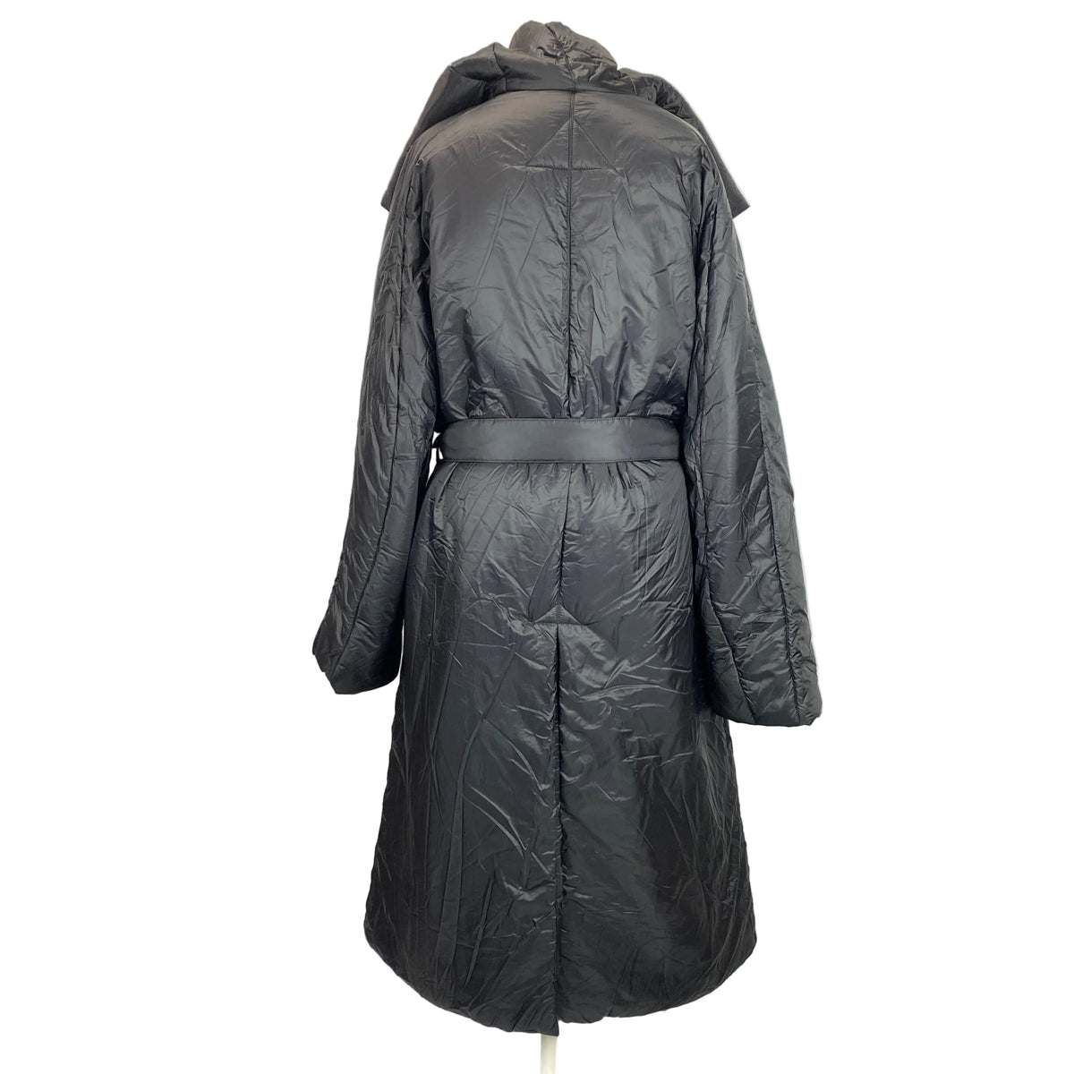 Alaia New £1700 Black Hooded Quilted Puffa Coat L