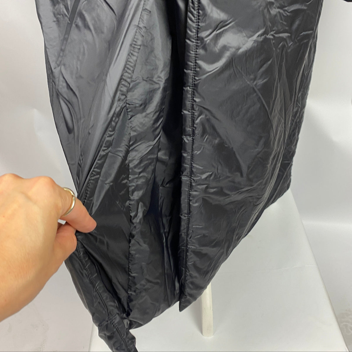 Alaia New £1700 Black Hooded Quilted Puffa Coat L