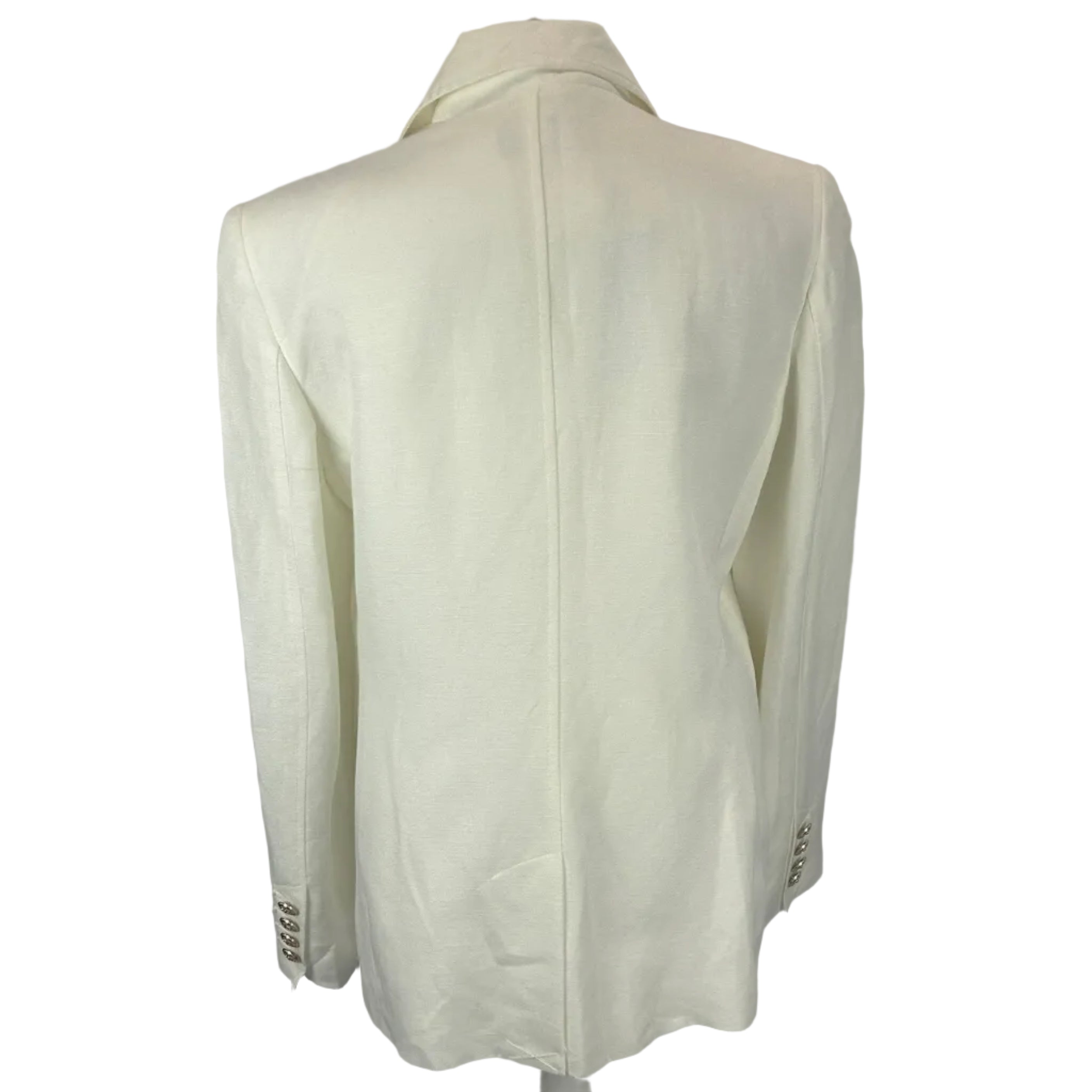 Paige £470 Ivory Linen Mix Safari Jacket M