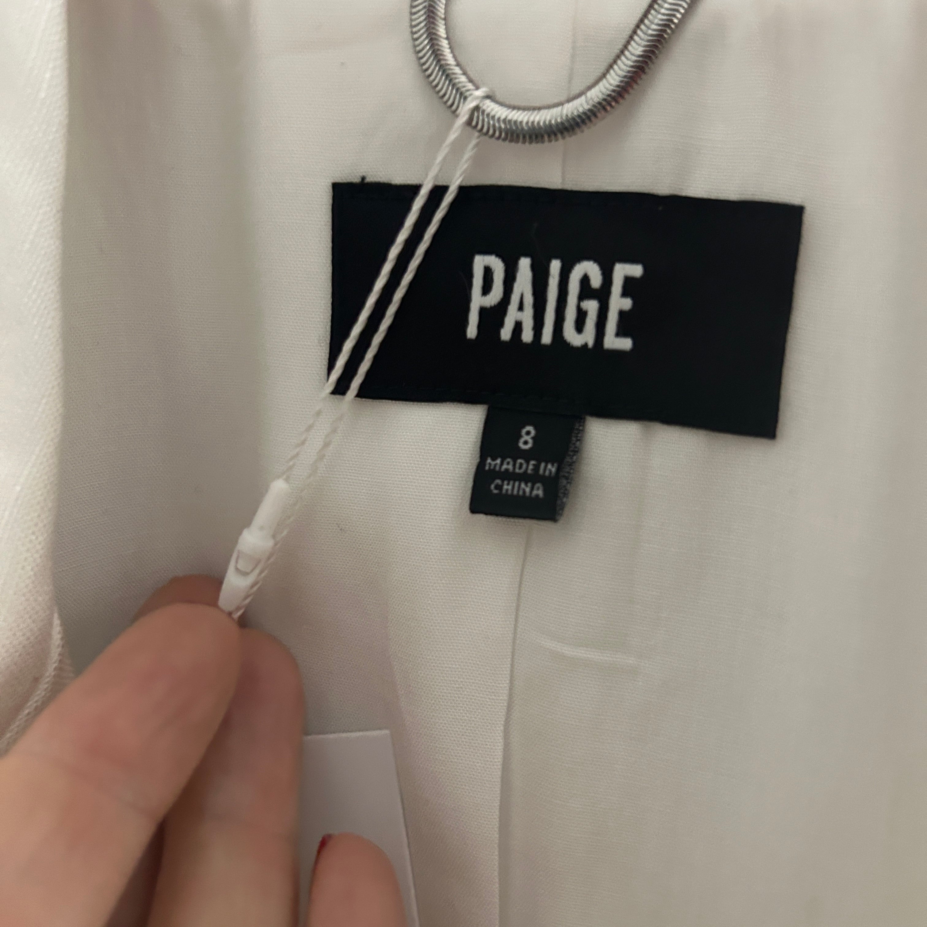 Paige £470 Ivory Linen Mix Safari Jacket M