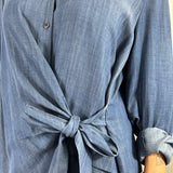 Tibi Denim Maxi Shirt Wrap Dress L/XL/XXL
