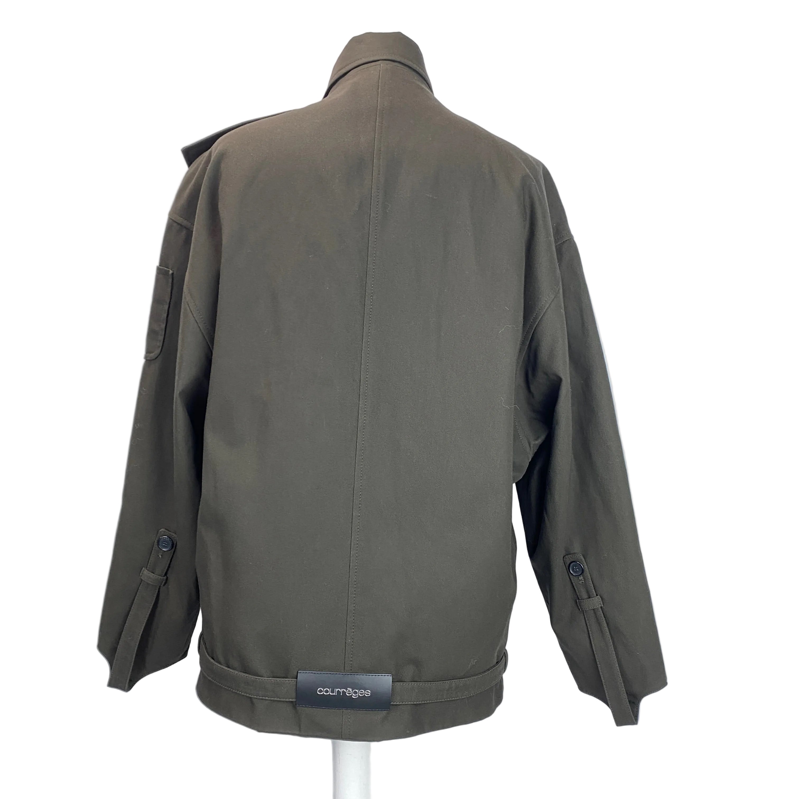 Courrèges New £1640 Chocolate Oblique Trench Jacket XS/S