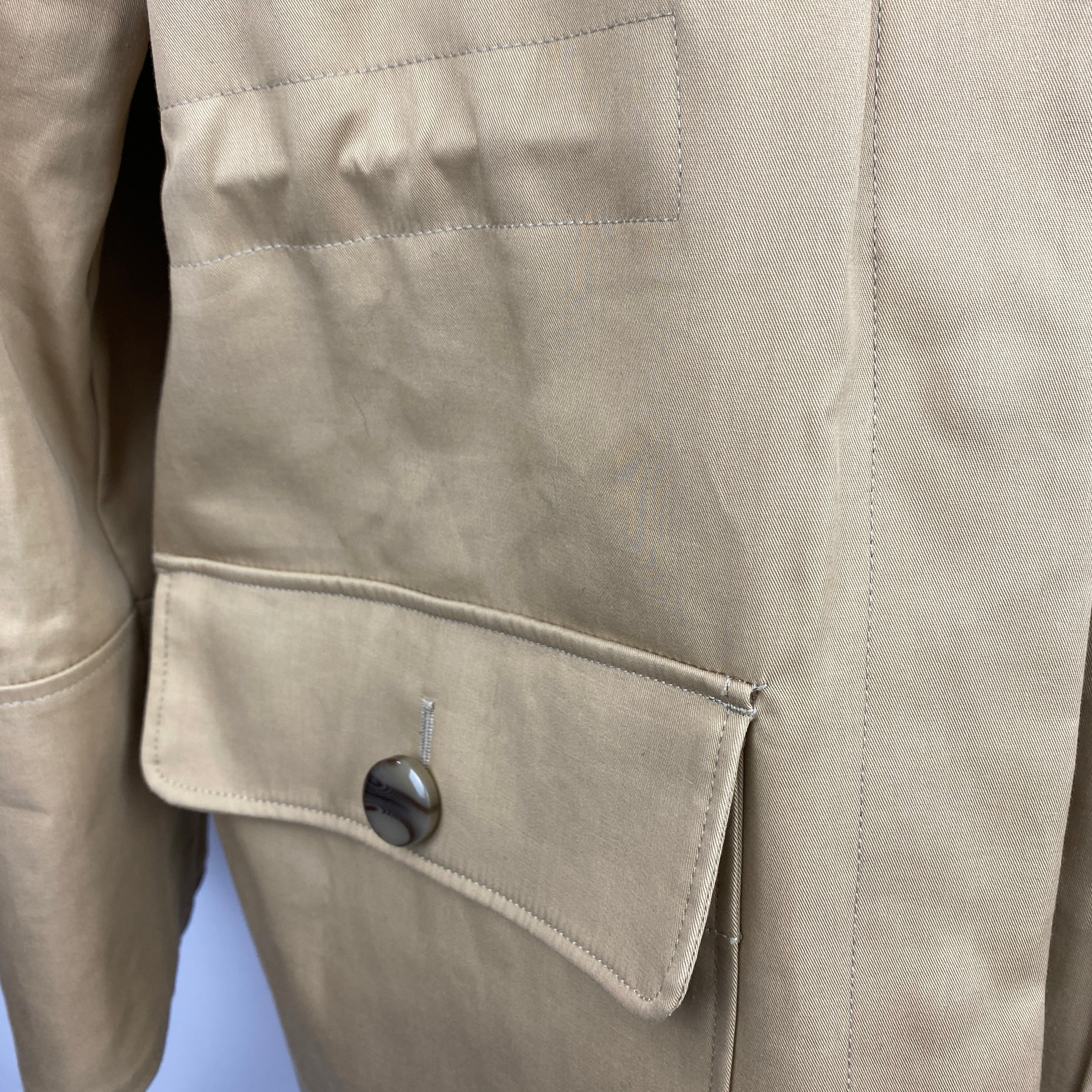 Sezane New £285 Sand Cotton Hooded Hugo Parka XS/S