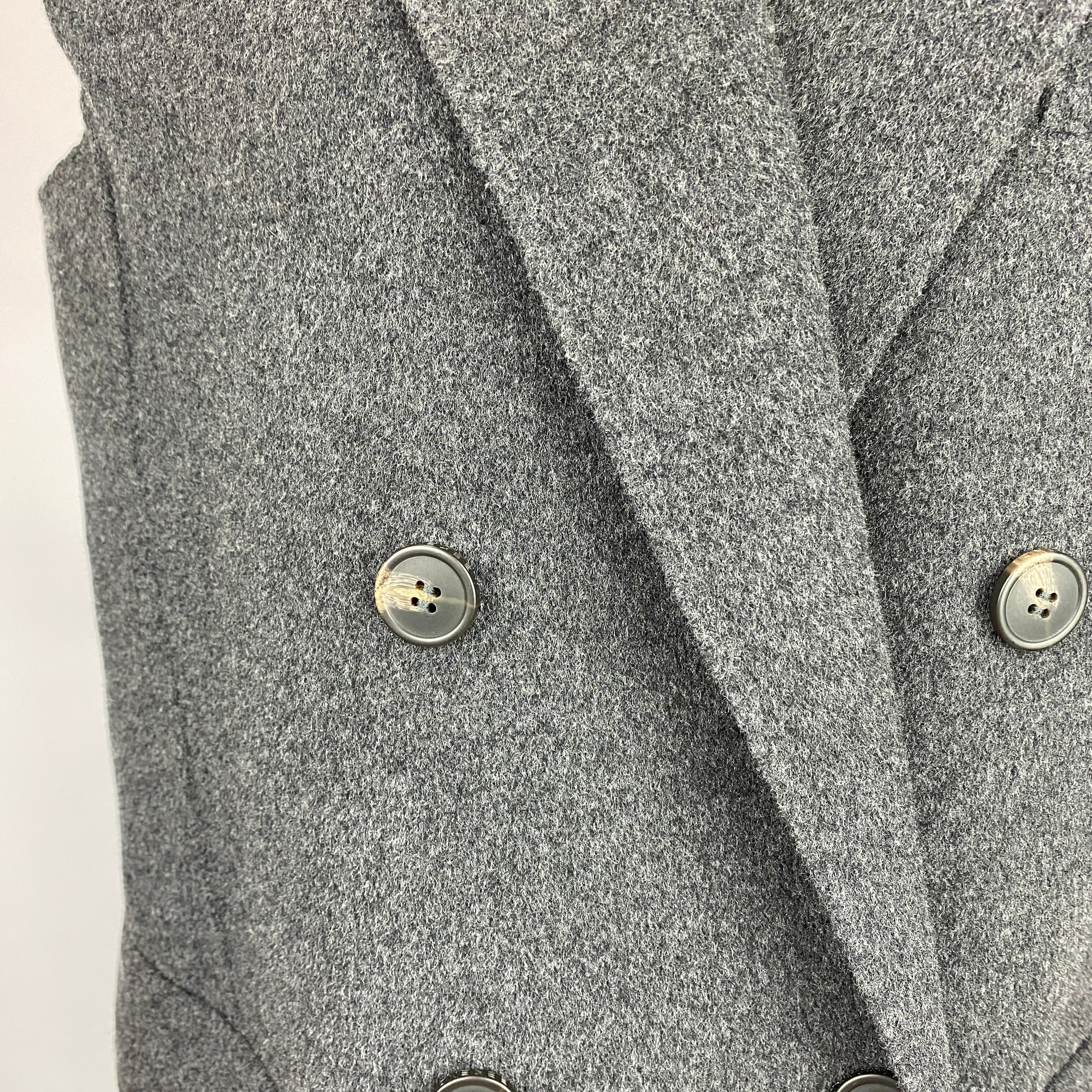 Weekend Max Mara Charcoal Wool Sleeveless Coat S