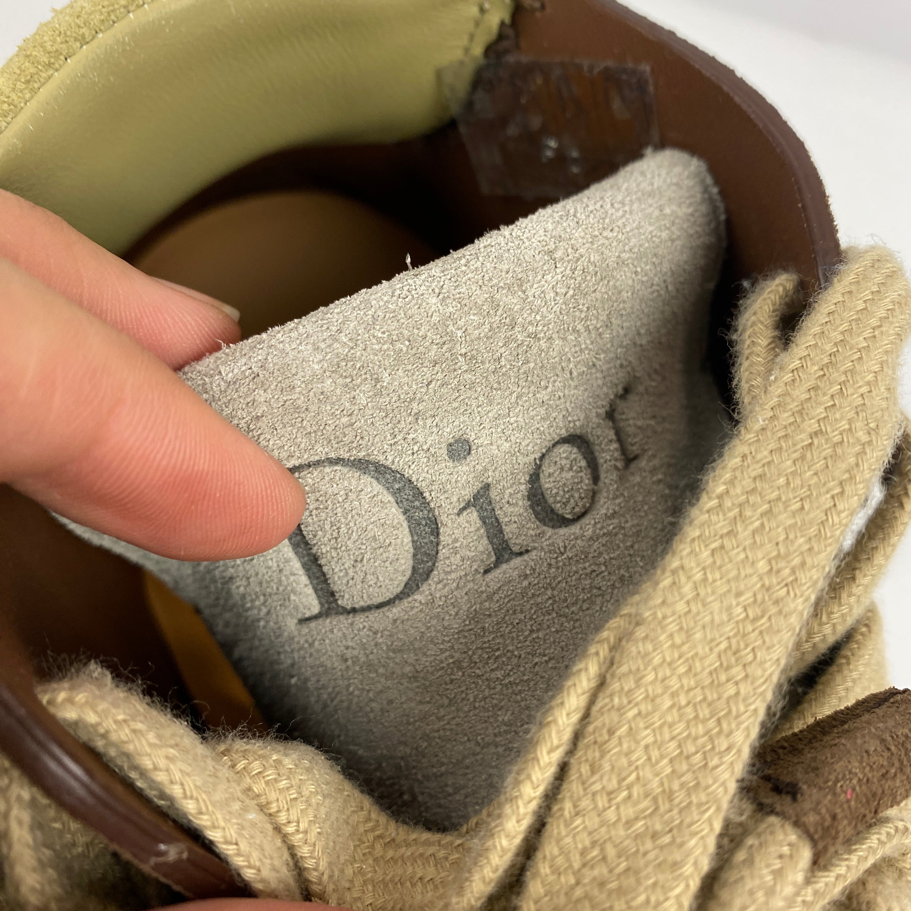 Dior New £890 Brown Nubuck Roadie Lace-Up Boots 41
