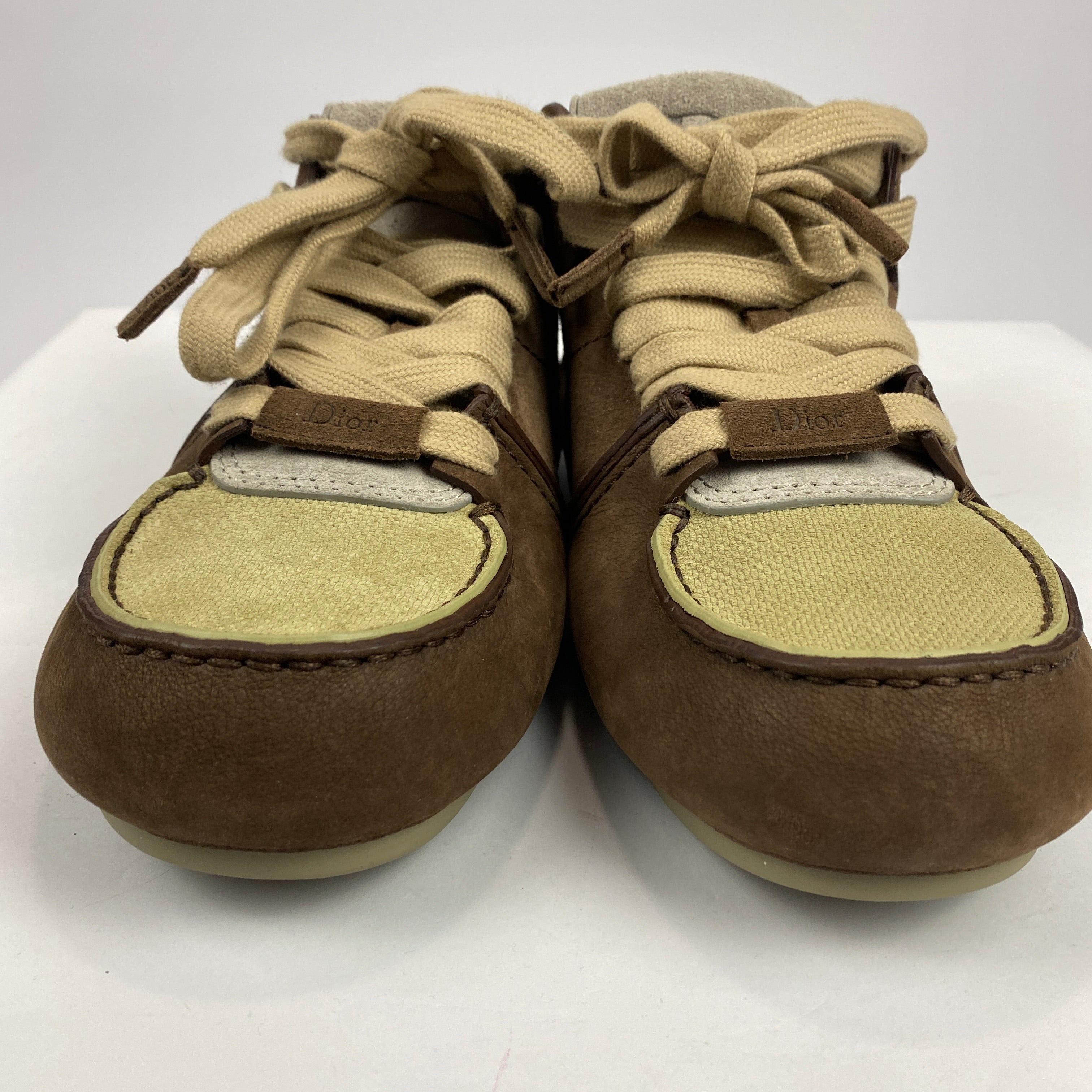 Dior New £890 Brown Nubuck Roadie Lace-Up Boots 41