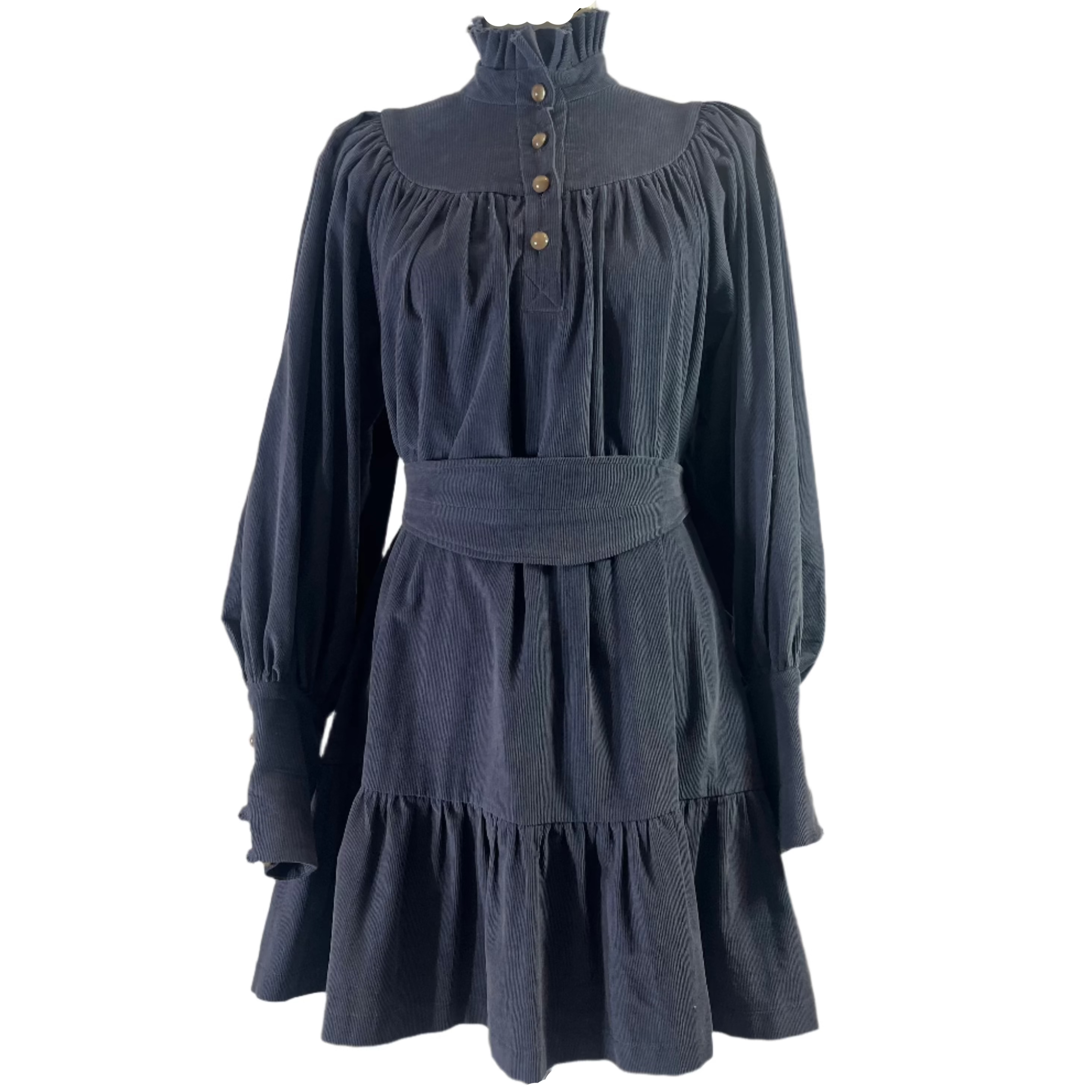 Anna Mason Dusty Blue Corduroy Dress S/M