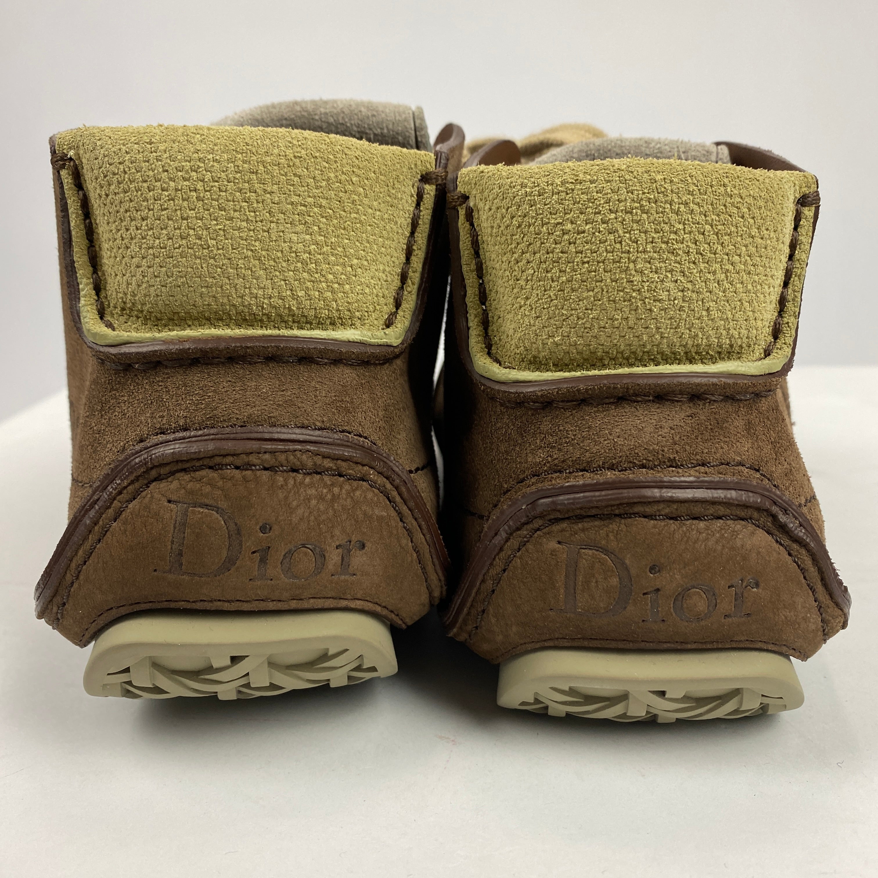 Dior New £890 Brown Nubuck Roadie Lace-Up Boots 41