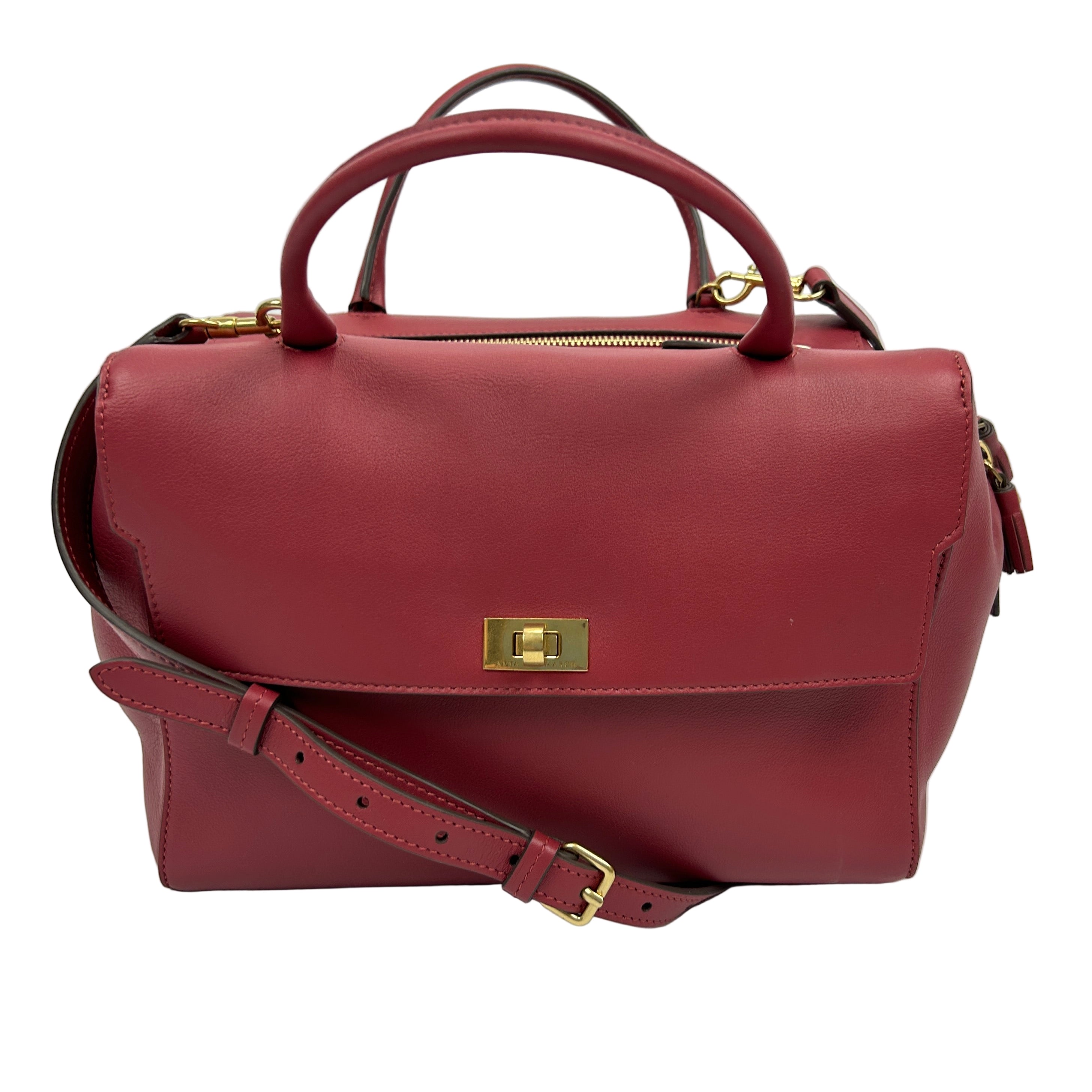 Anya Hindmarch £1650 Damson Calf Seaton Crossbody Bag