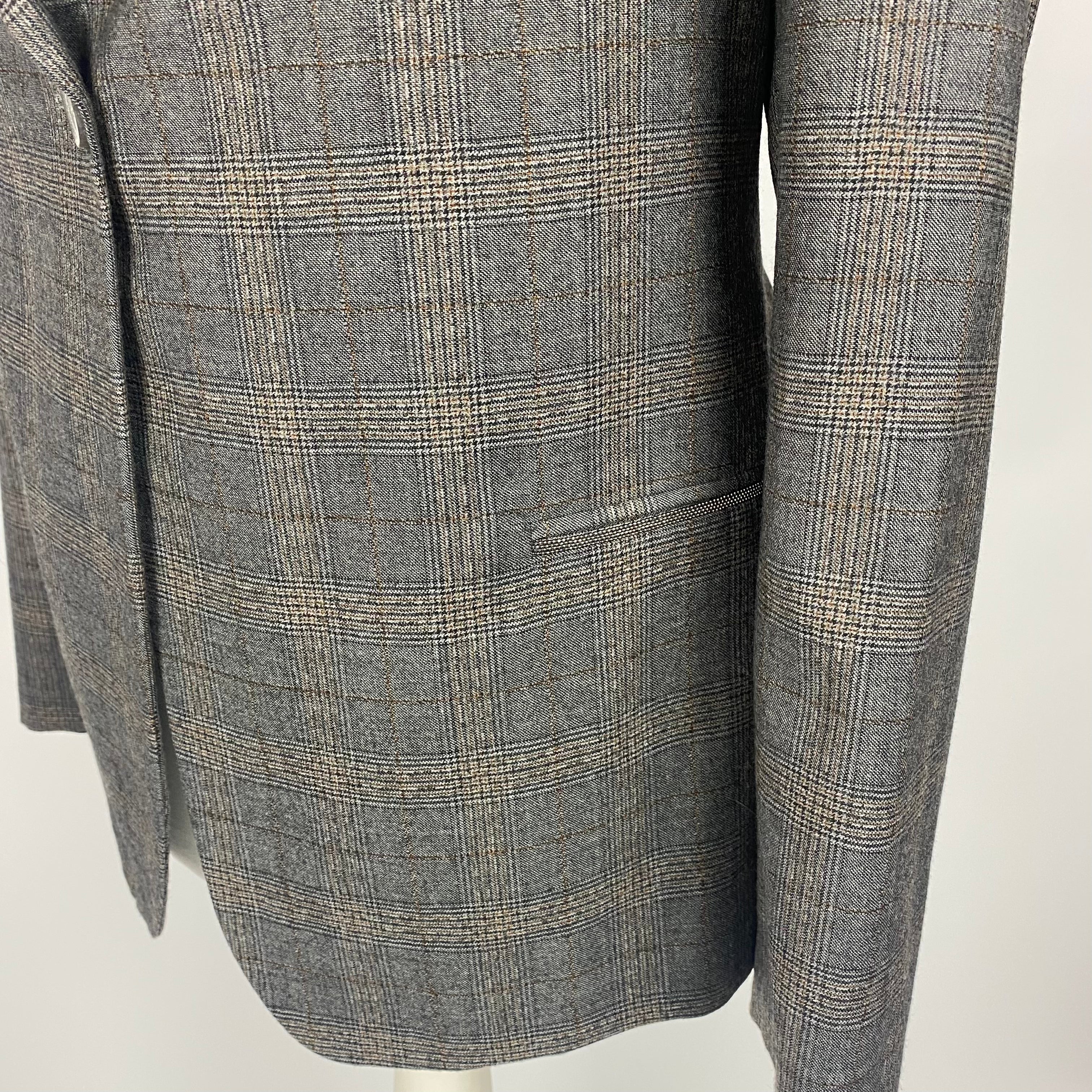 Fabiana Filippi New £885 Grey POW Check Superfine Wool Blazer S