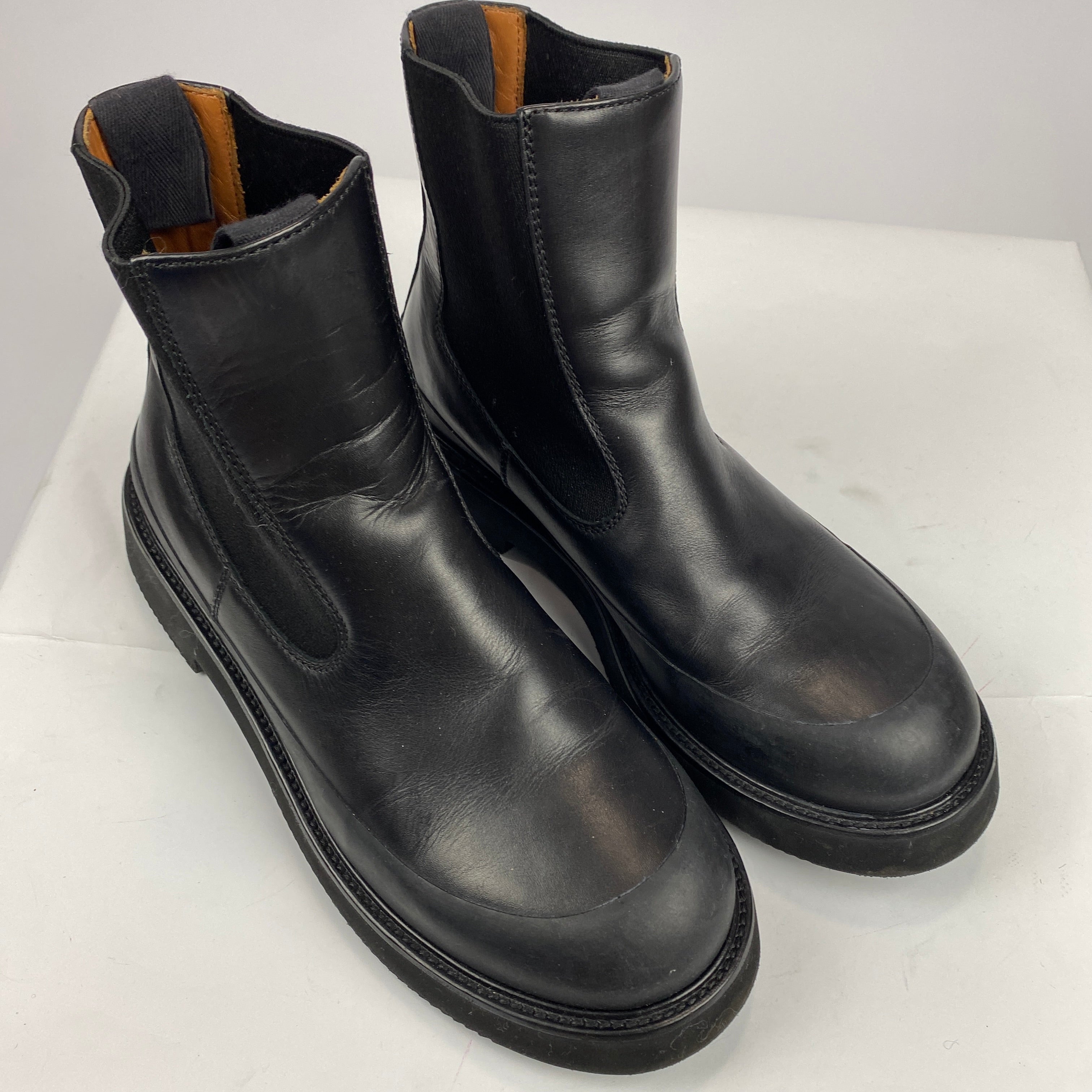 Celine (Phoebe Philo) Black Leather & Rubber Country Boots 40