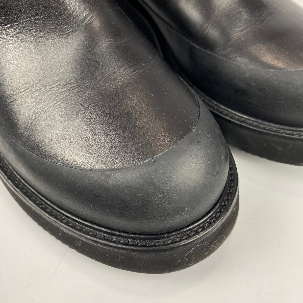 Celine (Phoebe Philo) Black Leather & Rubber Country Boots 40
