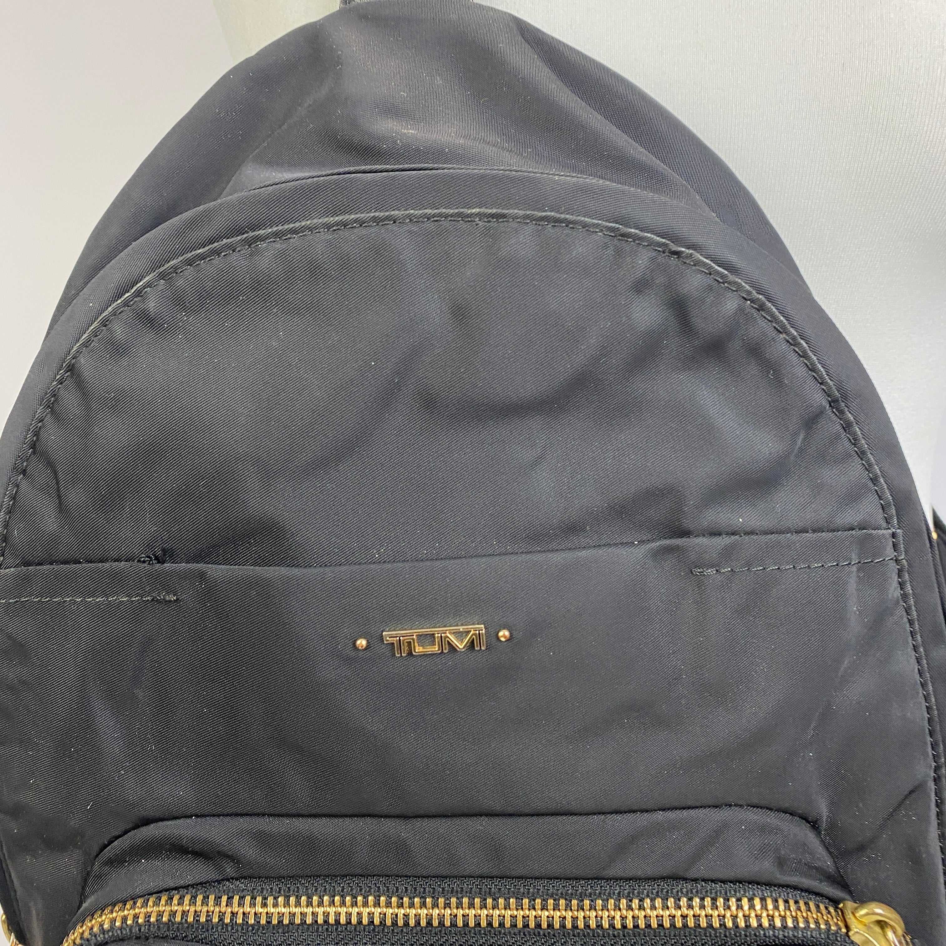 Tumi £350 Black Nylon Voyageur Carson Crossbody Backpack