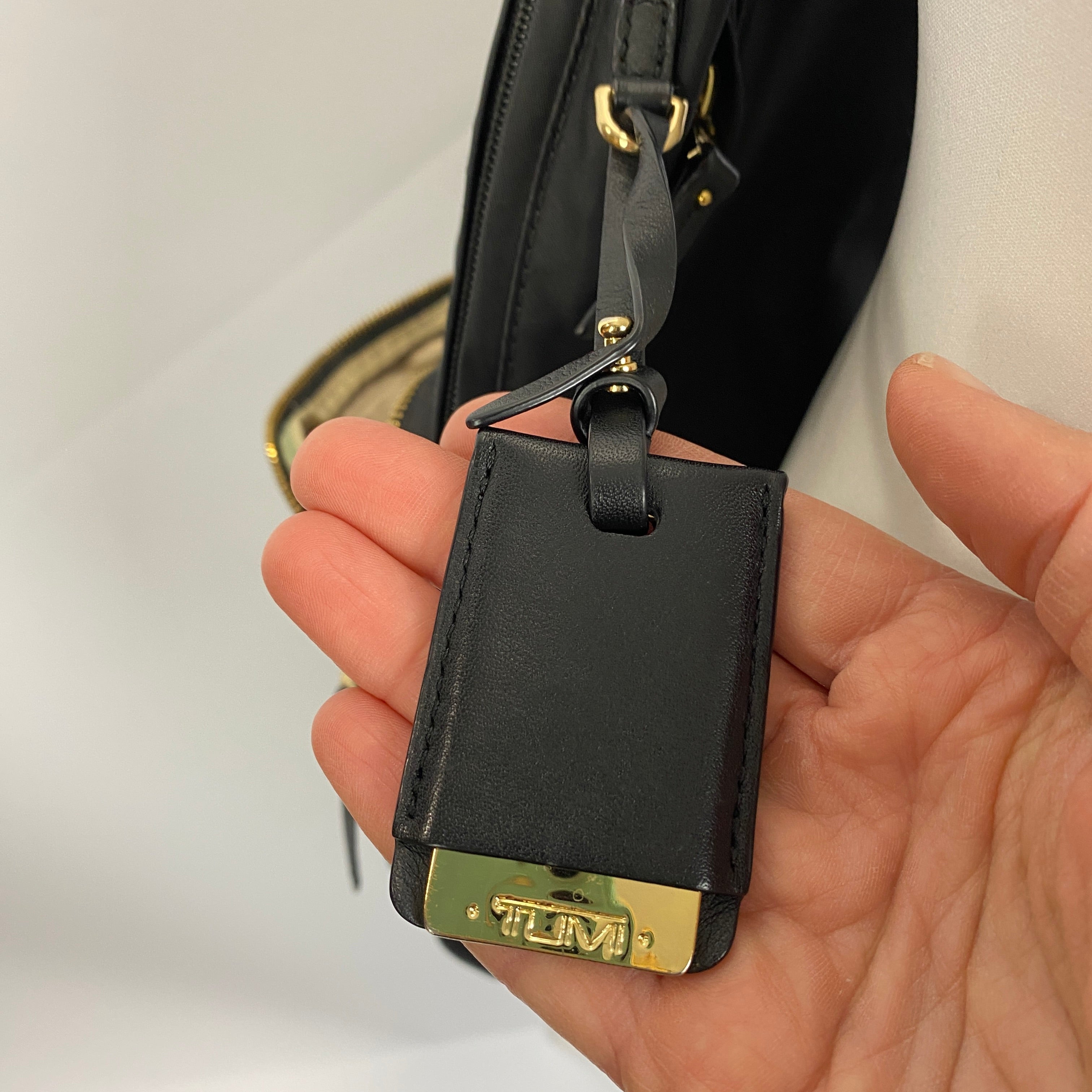 Tumi £350 Black Nylon Voyageur Carson Crossbody Backpack