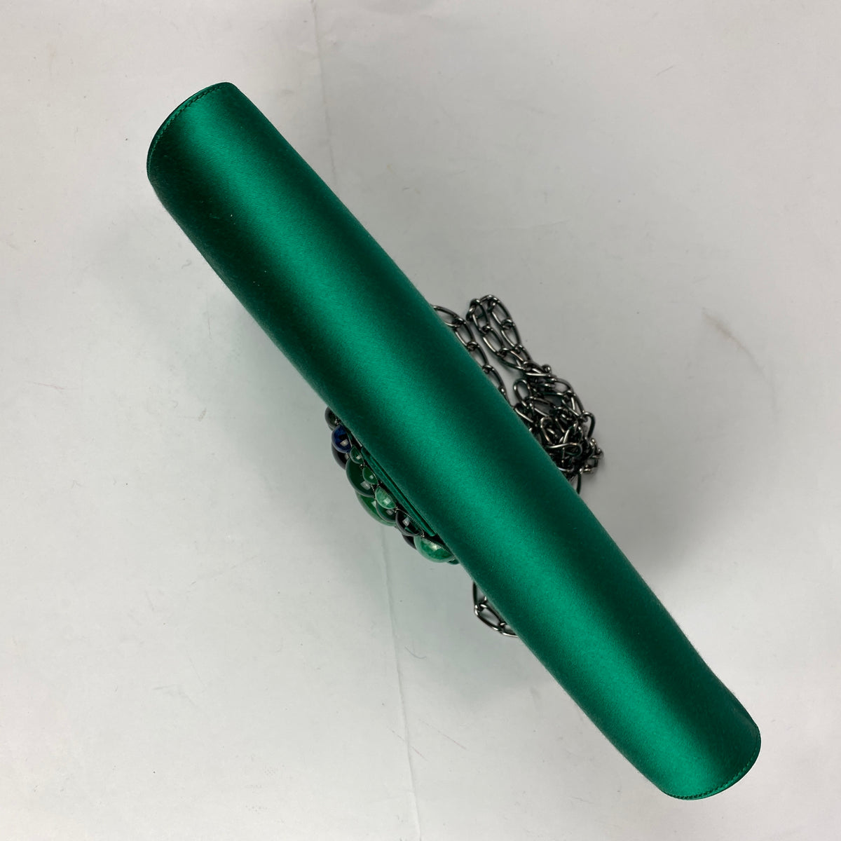 Renaud Pellegrino New Emerald Silk & Cabochon Evening Bag
