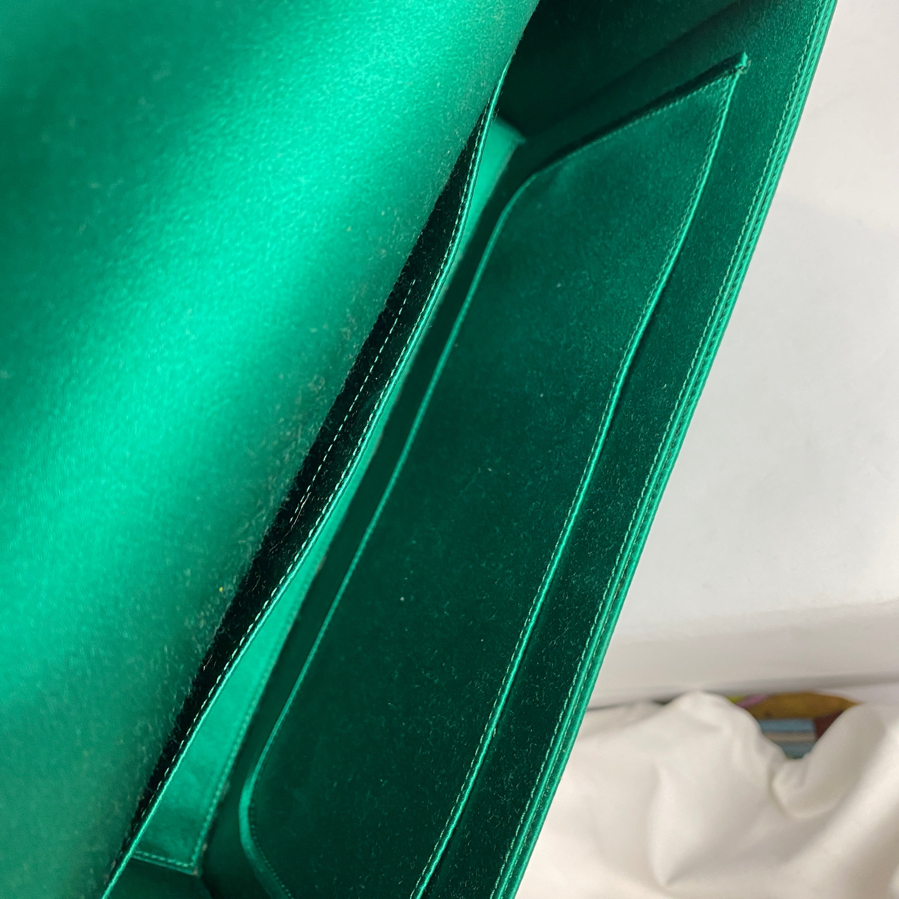 Renaud Pellegrino New Emerald Silk & Cabochon Evening Bag