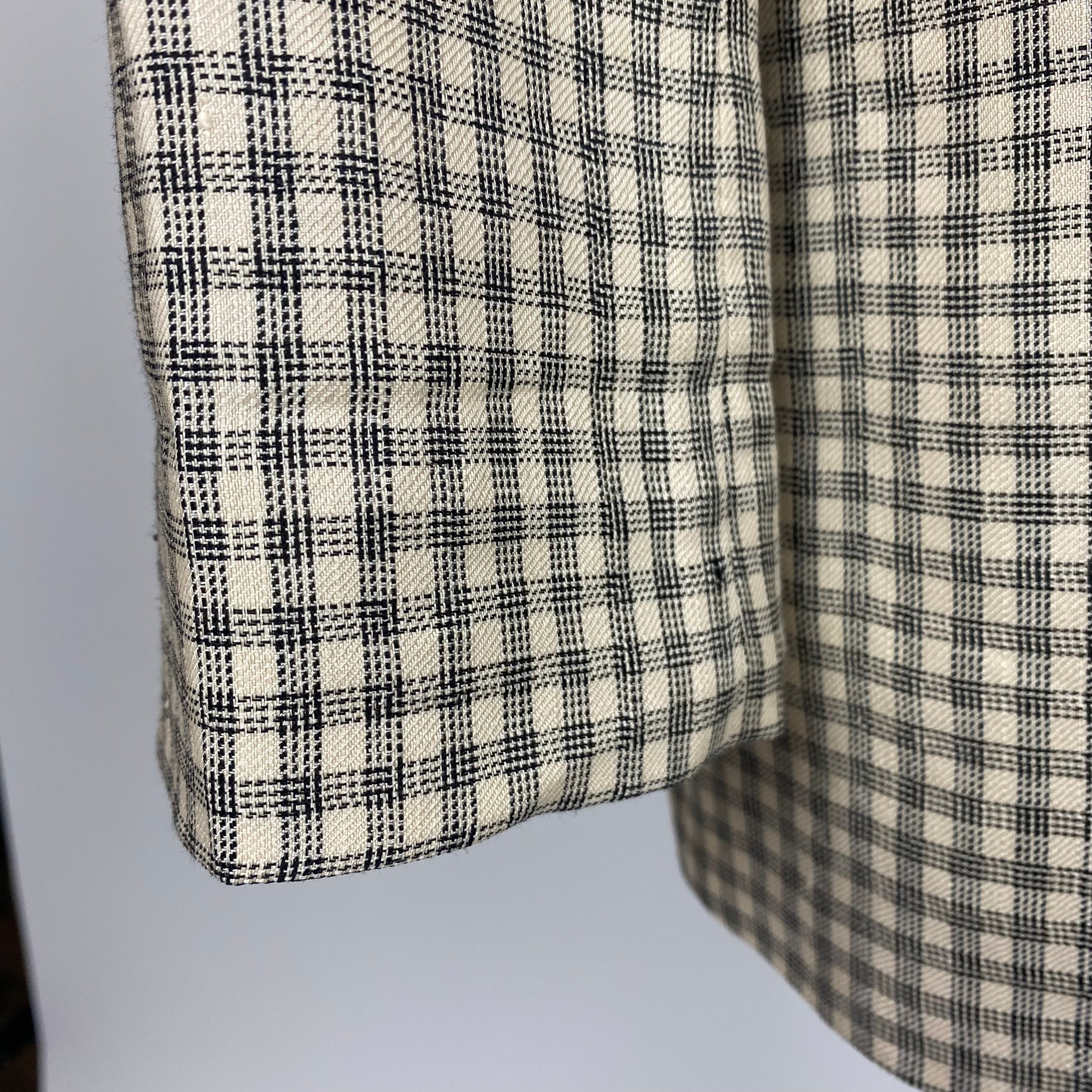 Theory New £495 Black & Cream Check Jacket S