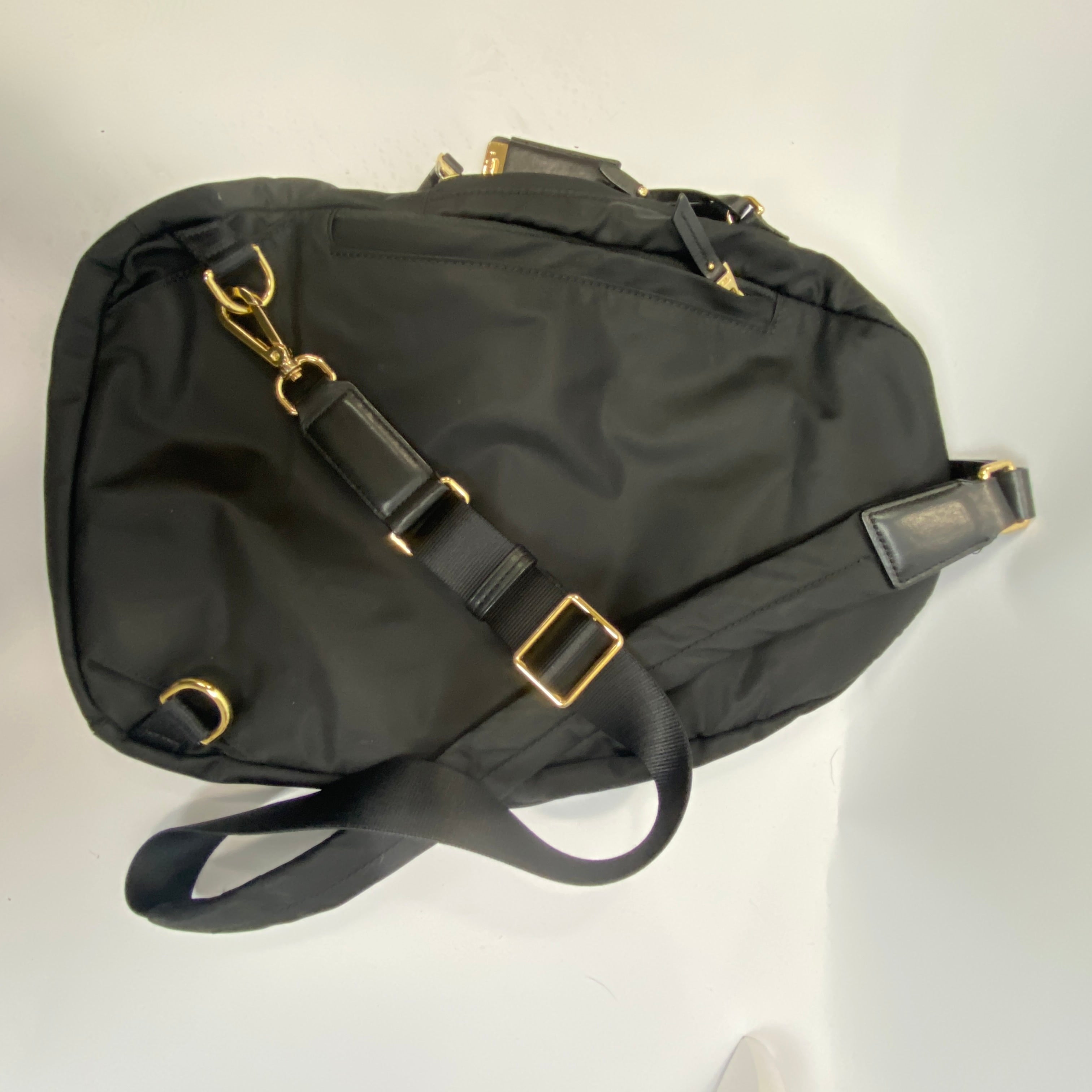 Tumi £350 Black Nylon Voyageur Carson Crossbody Backpack